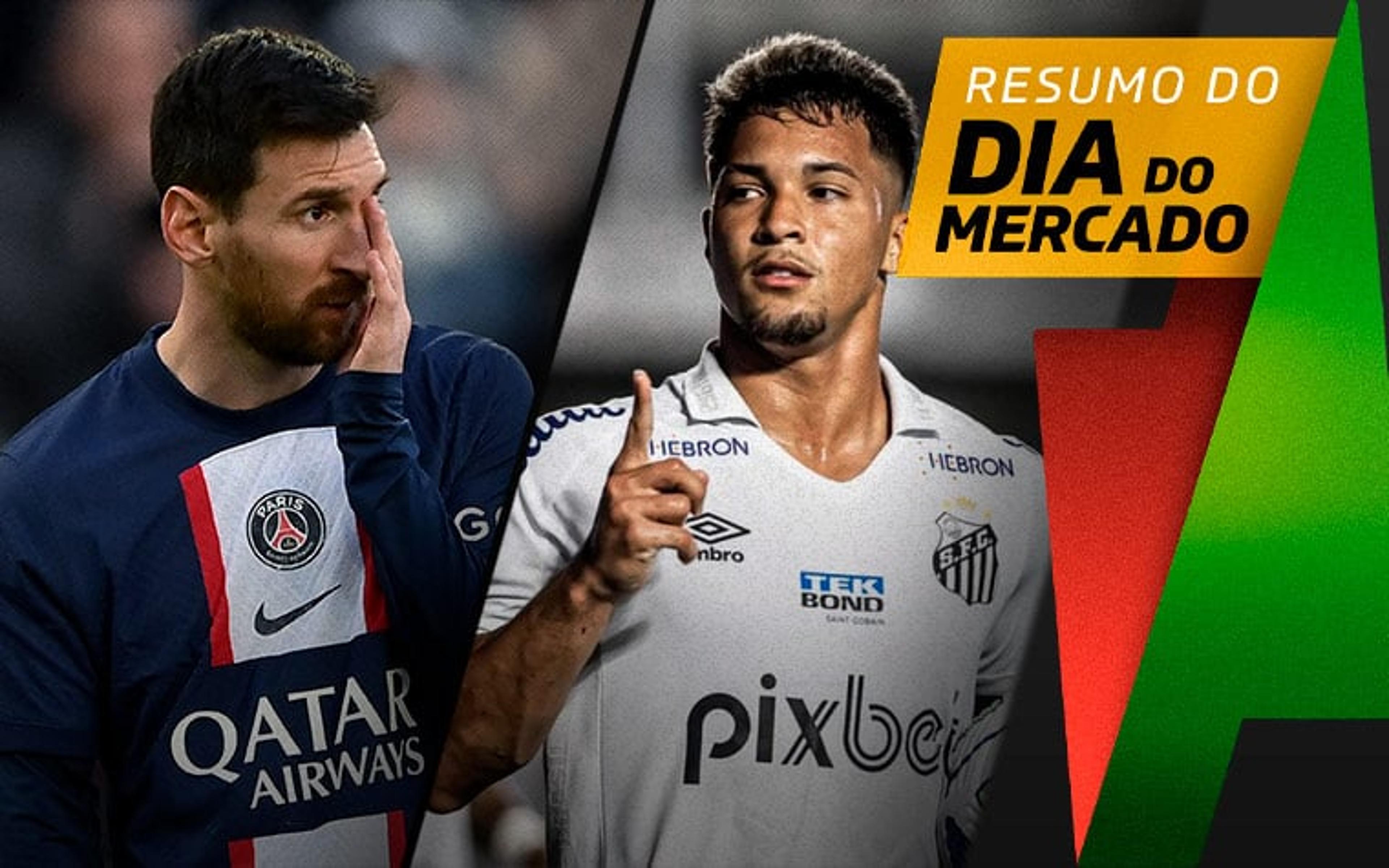 Messi toma decisão sobre futuro, Santos define valor para vender Marcos Leonardo… O Dia do Mercado!