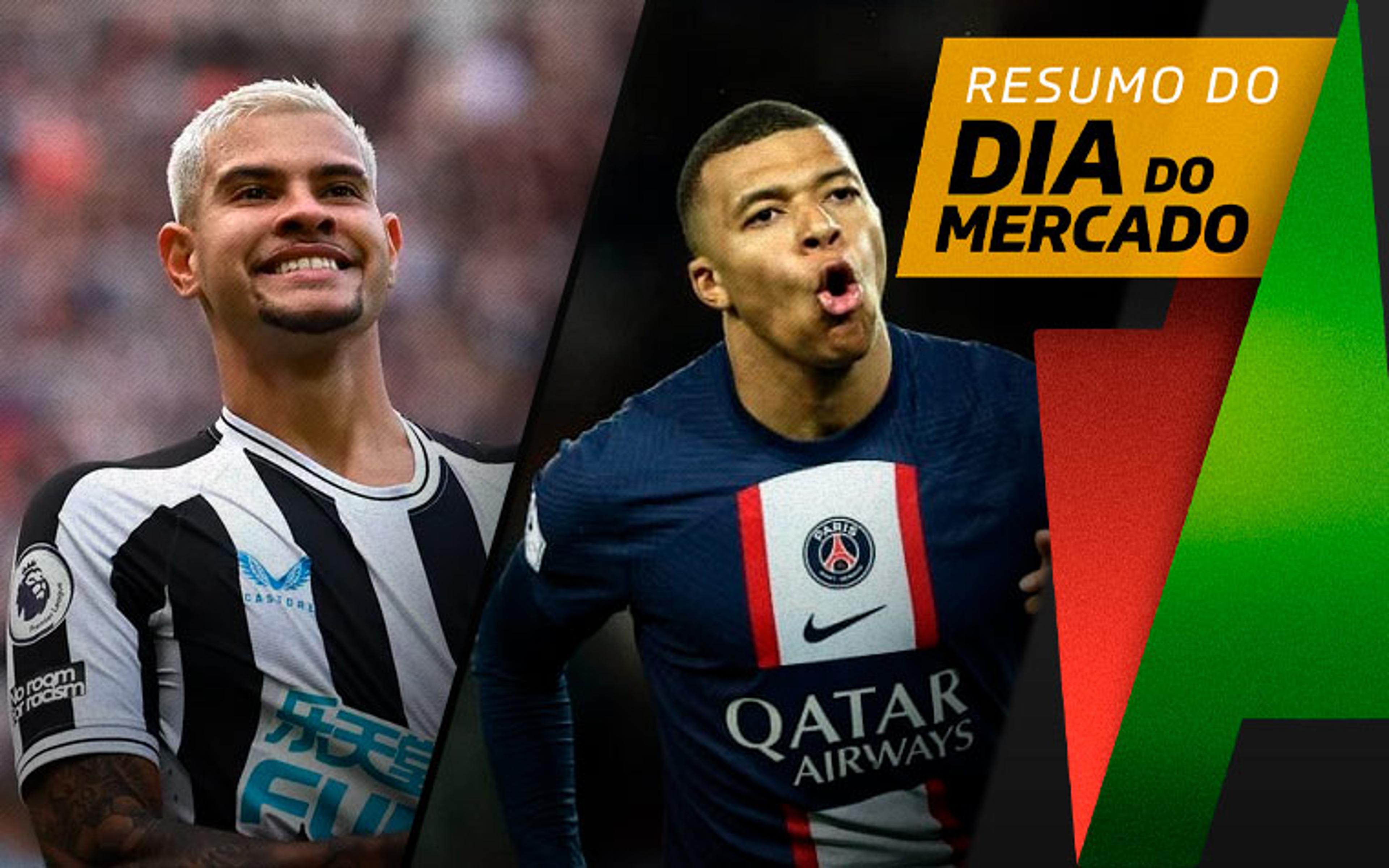 Bruno Guimarães disputado por três clubes, gigante europeu quer convencer Mbappé… O Dia do Mercado!