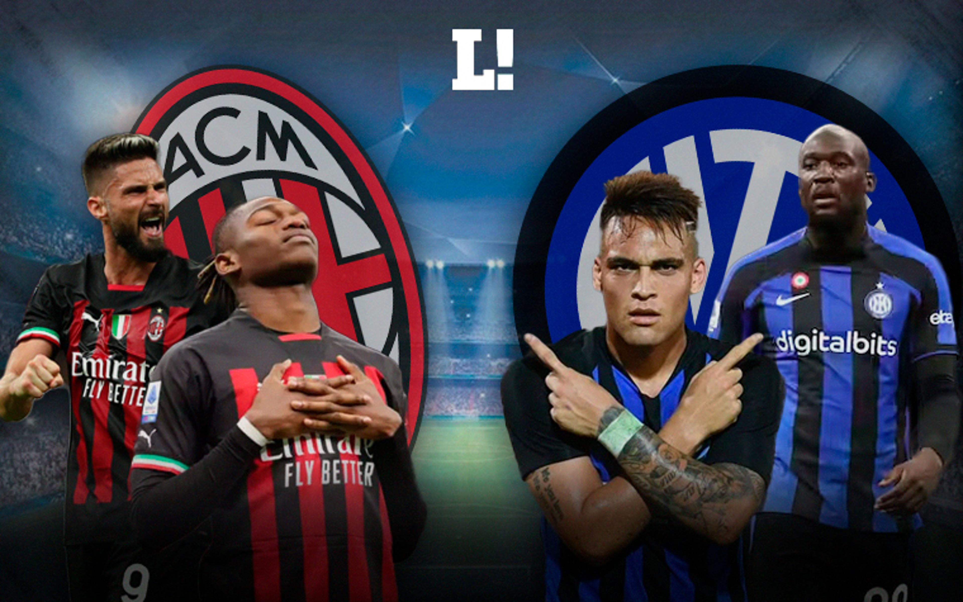 Leão e Giroud x Lautaro e Lukaku: Milan e Inter de Milão confiam em duplas em busca de sucesso na Champions League