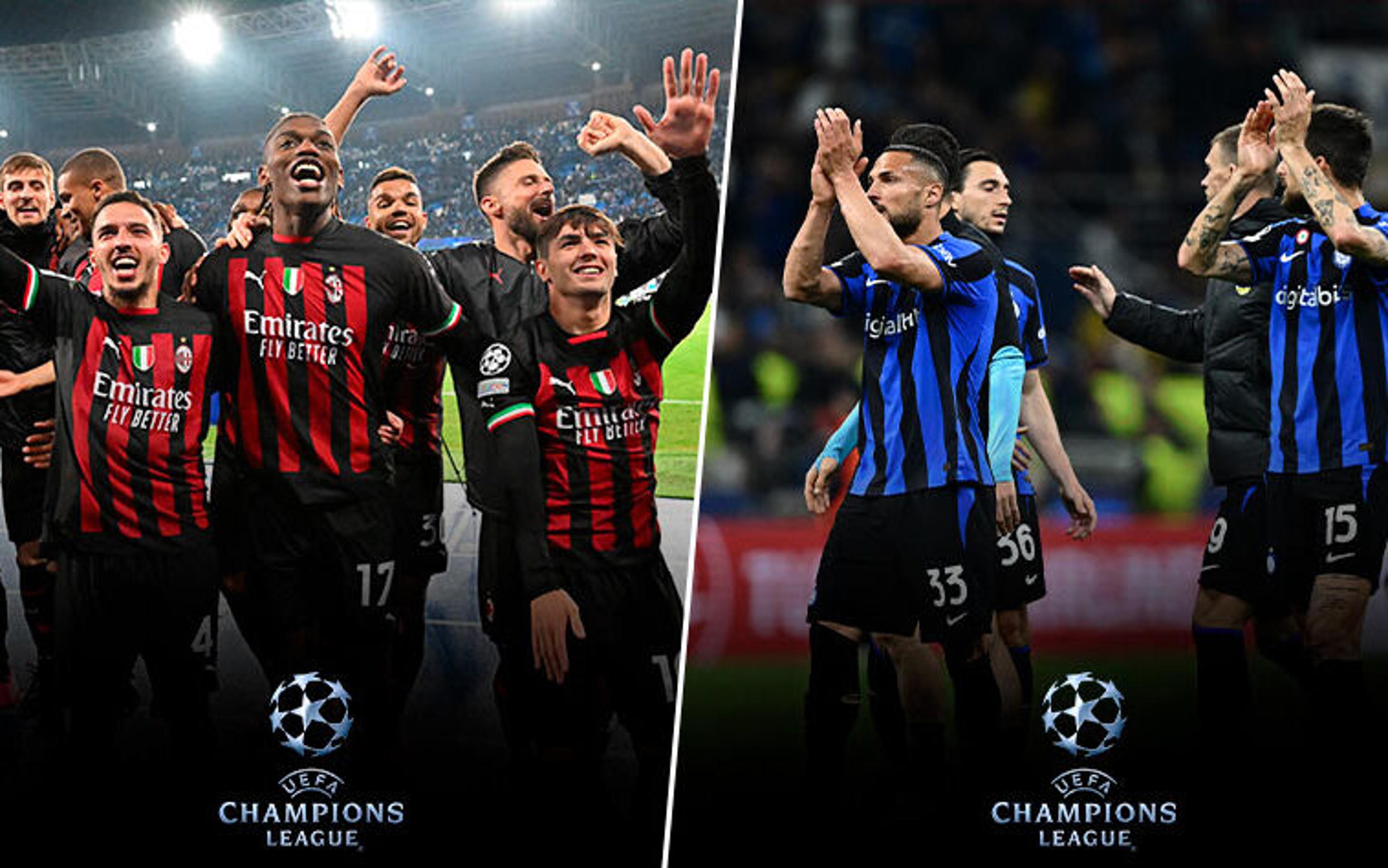 Milan x Inter de Milão nesta quarta-feira! Confira os times italianos que foram mais longe em Champions neste século