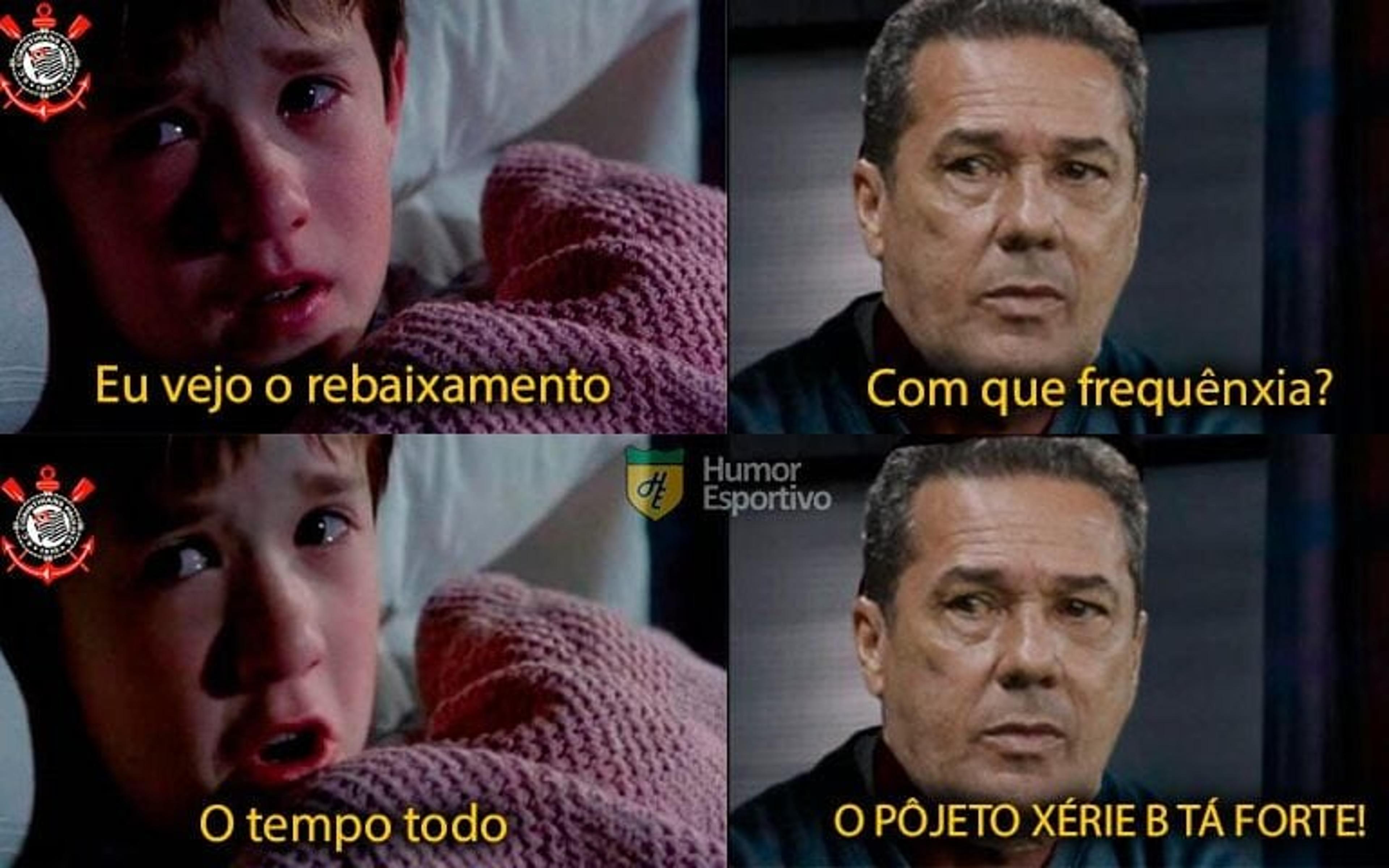 Corinthians entra na zona de rebaixamento e sofre com memes nas redes sociais