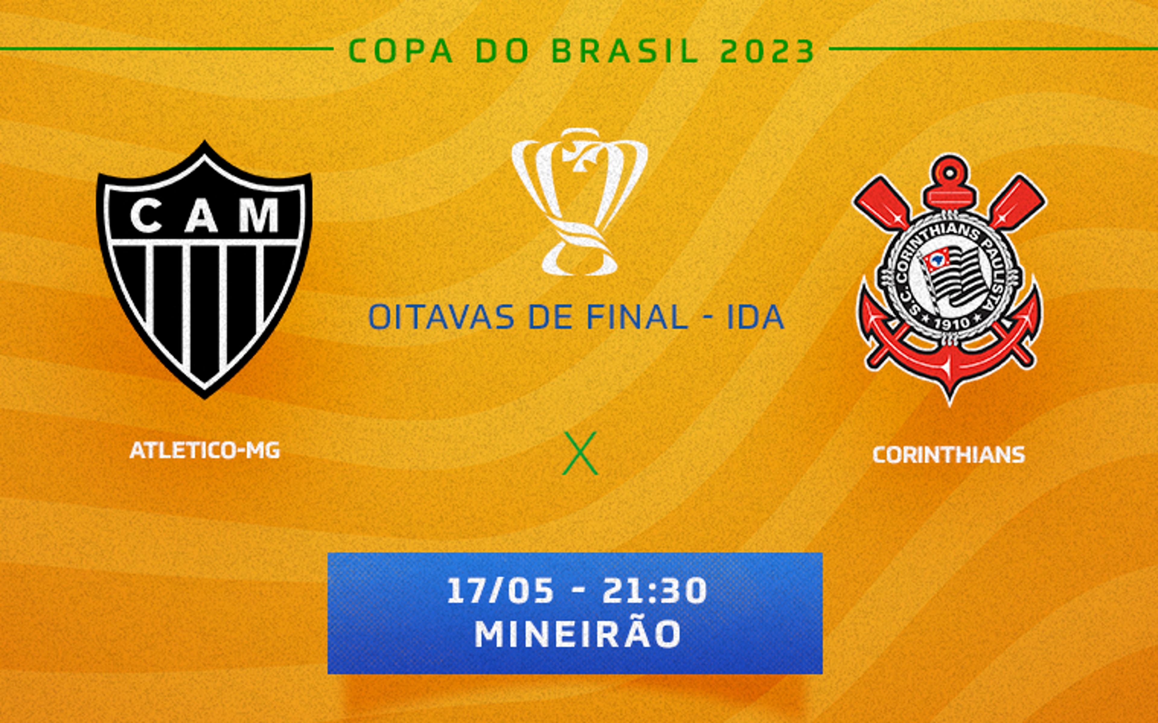 Atlético-MG x Corinthians: onde assistir, prováveis escalações e desfalques do jogo pela Copa do Brasil