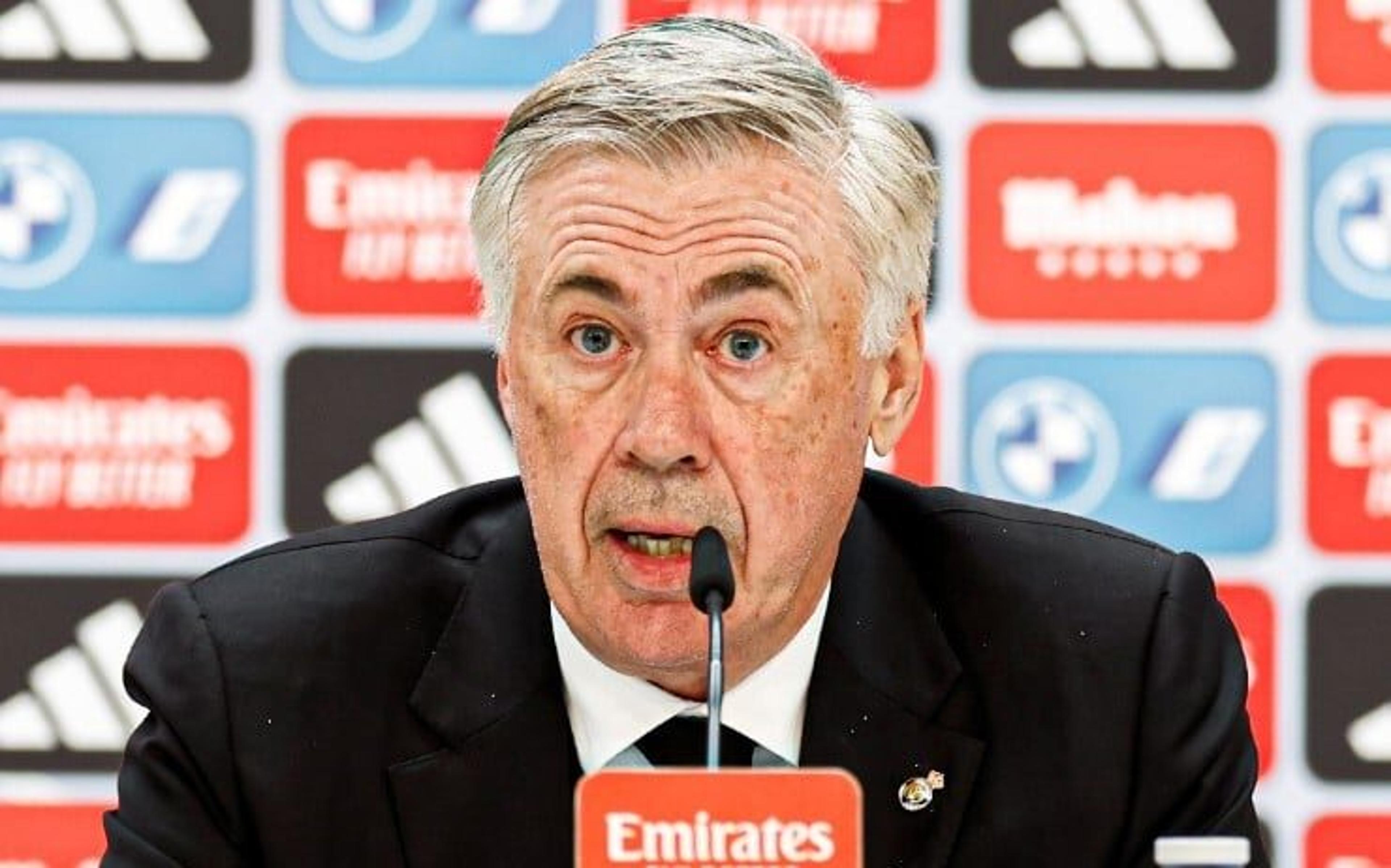 Instituição espanhola apresenta denúncia contra Carlo Ancelotti, técnico do Real Madrid, após caso de racismo