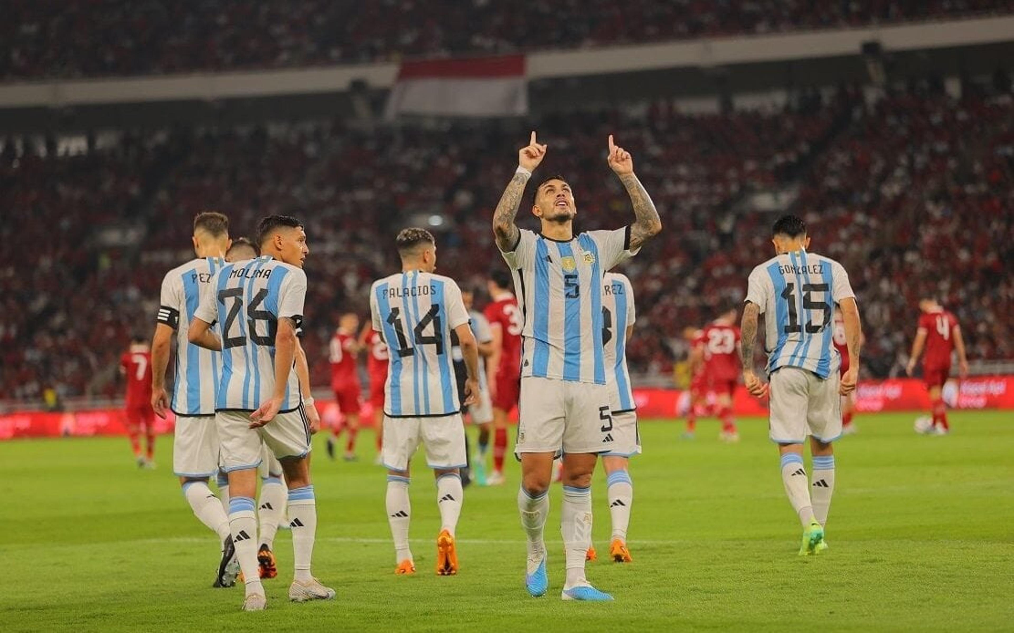 Mesmo sem Messi, Argentina vence Indonésia em amistoso