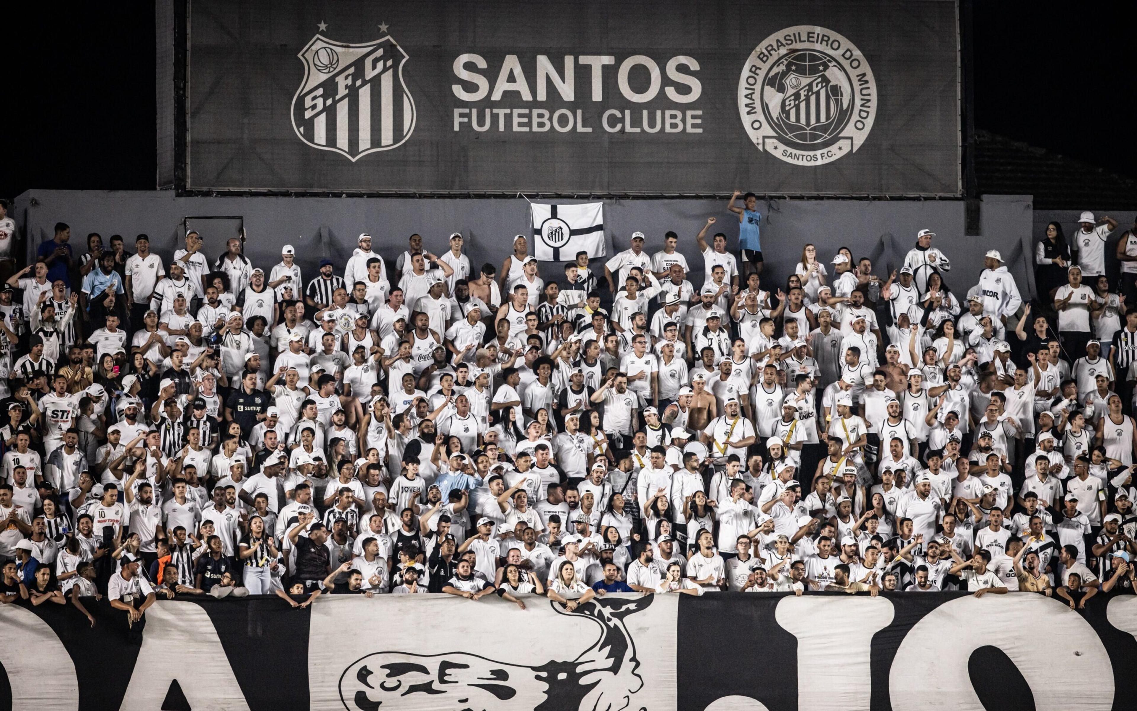 VÍDEO: Torcedores do Santos atiram bombas no gramado durante saída dos jogadores