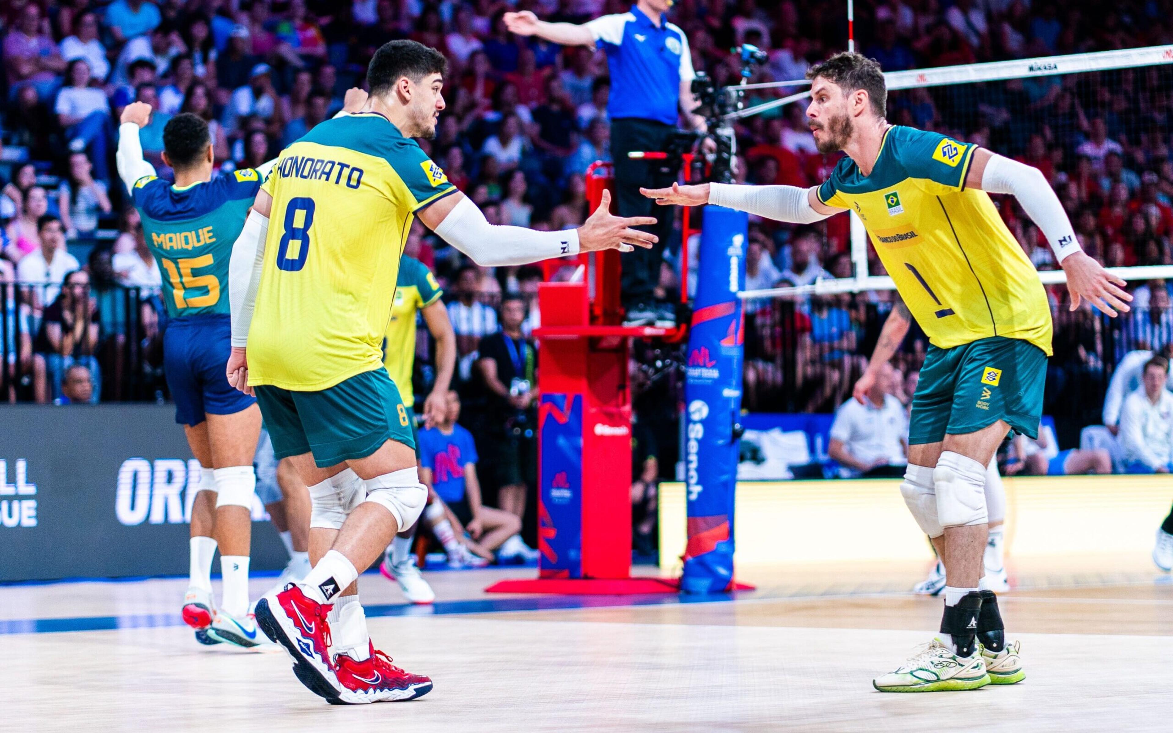 Brasil x França: veja horário e onde assistir ao duelo da Liga das Nações de vôlei masculino