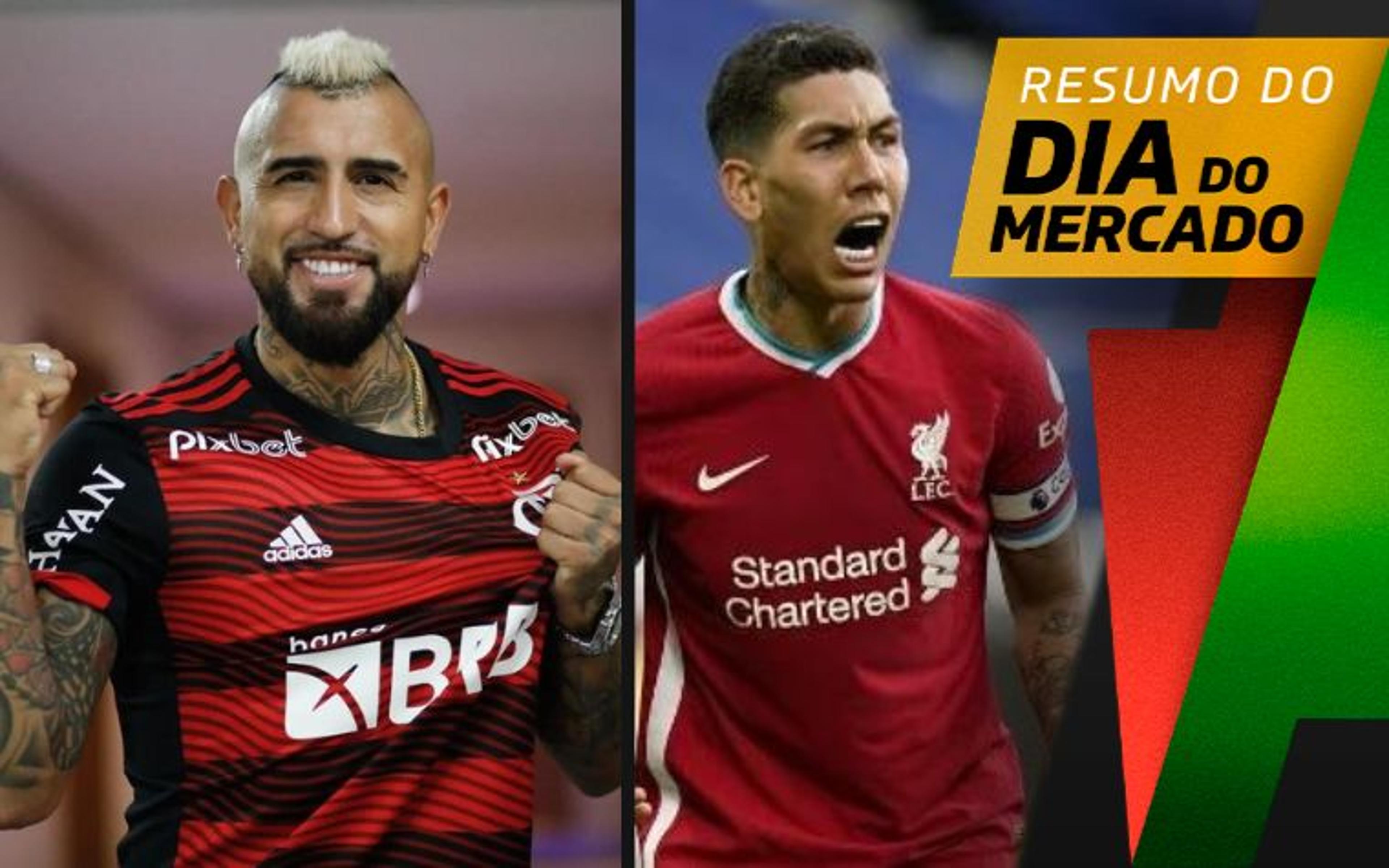 Vidal anuncia que deixará o Flamengo, Firmino na mira do futebol Árabe… o Dia do Mercado!