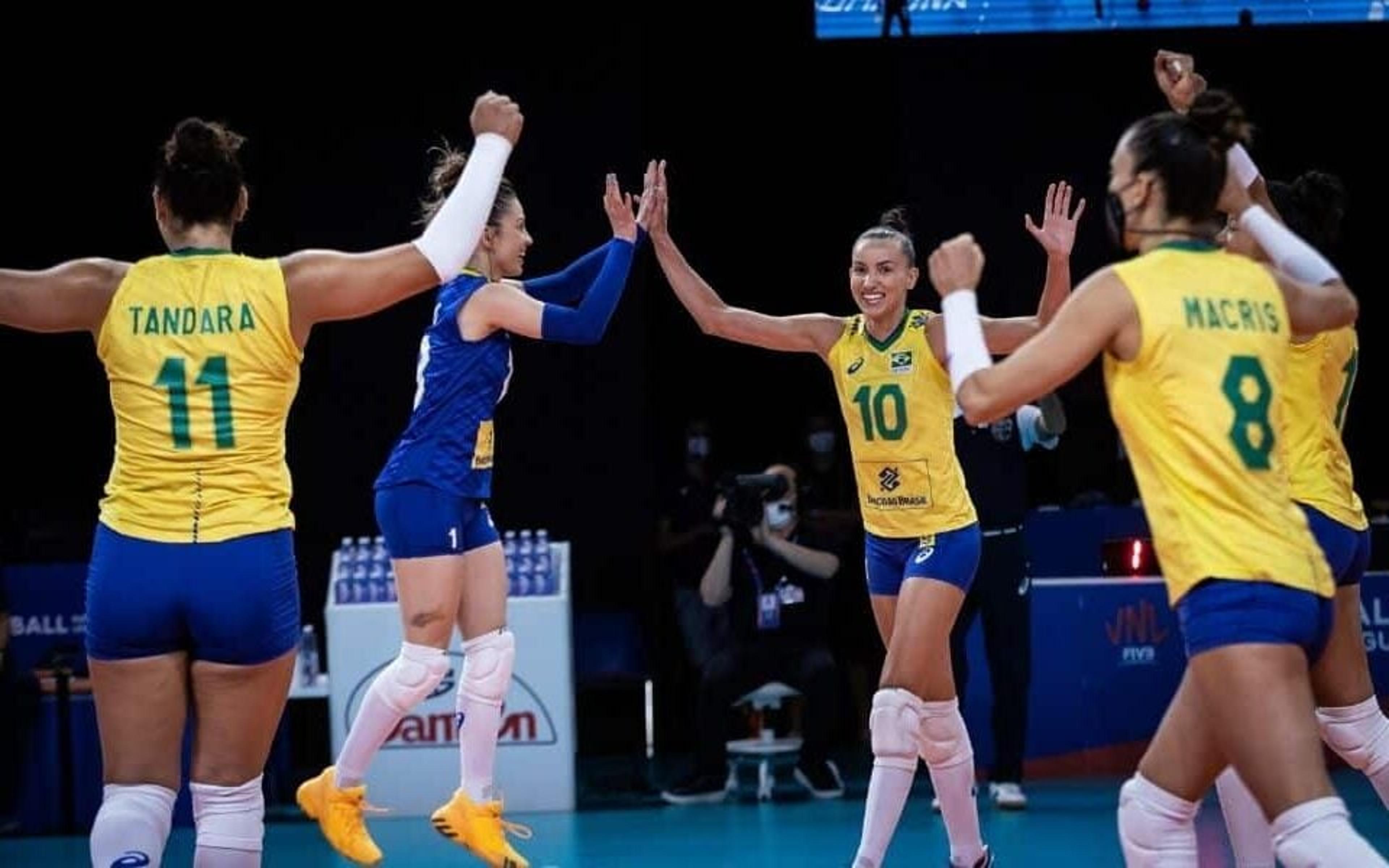 Brasil amassa Alemanha e emplaca a sexta vitória na Liga das Nações de Vôlei Feminino