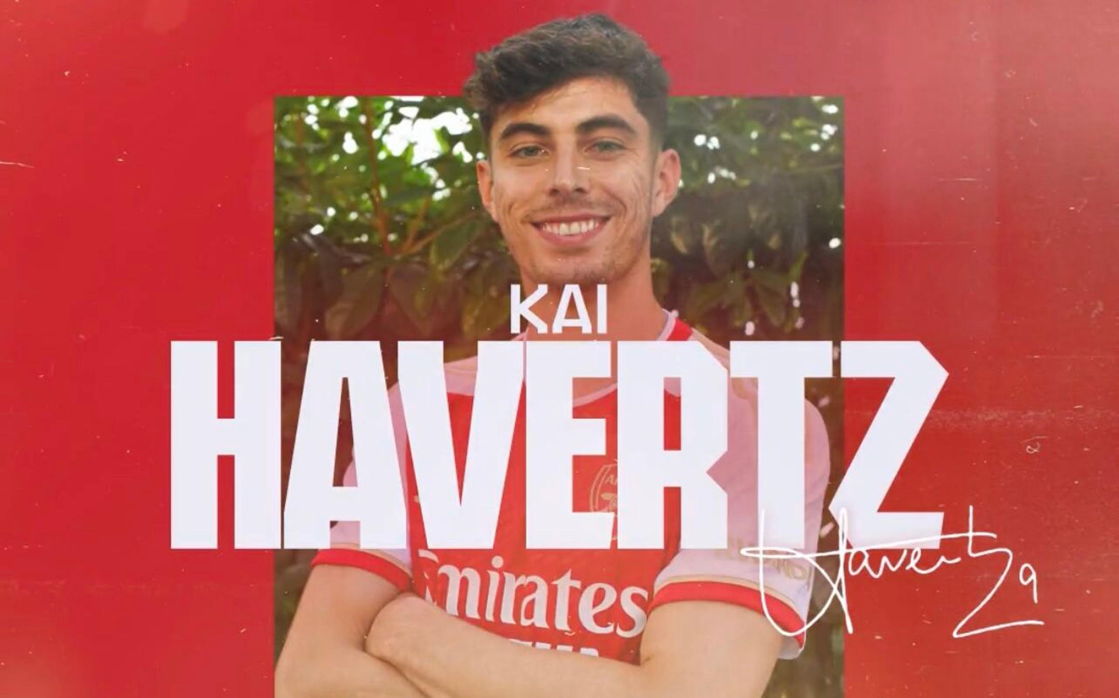 Kai Havertz, ex-Chelsea, é anunciado pelo Arsenal