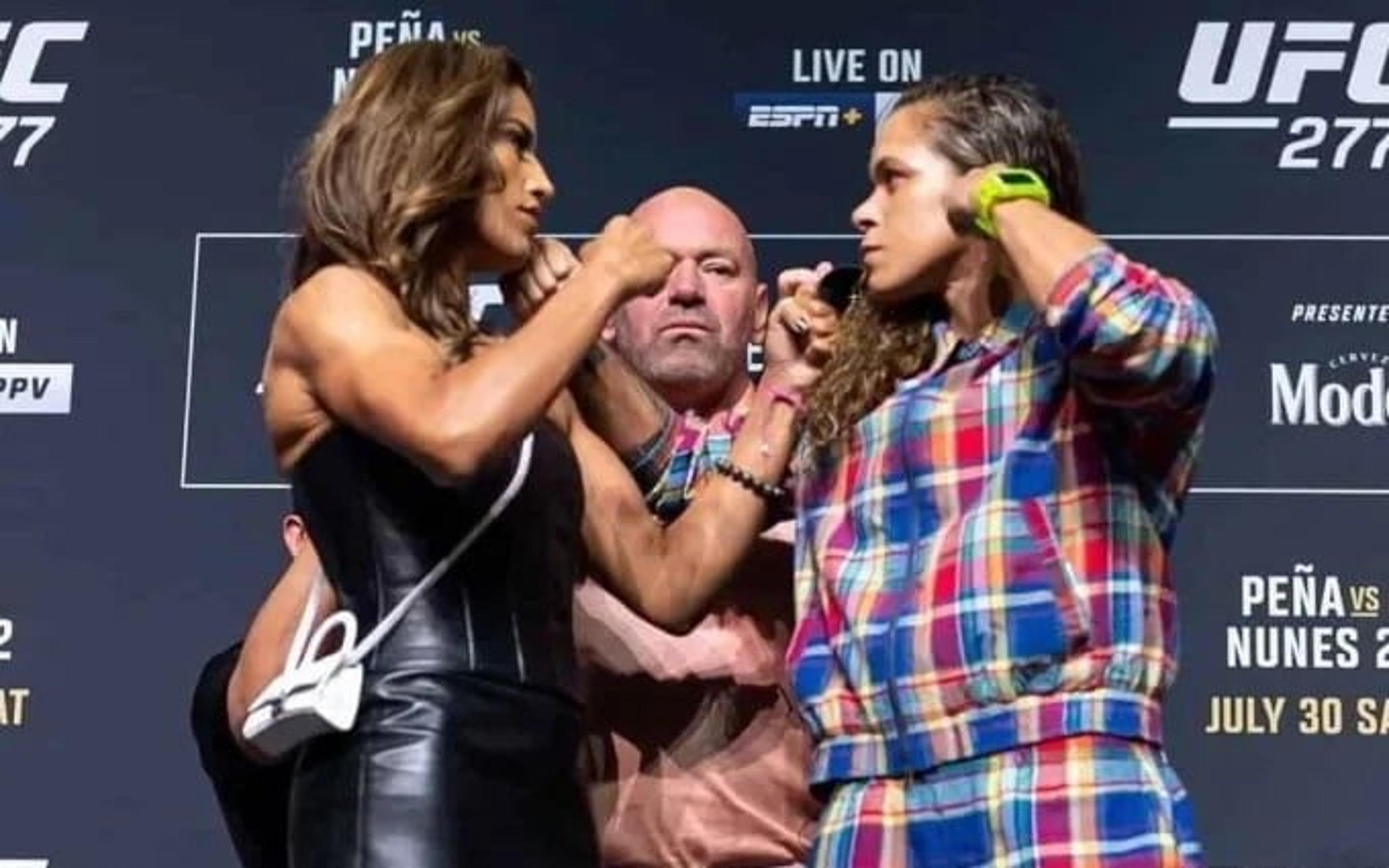 Peña provoca Amanda Nunes após anúncio da aposentadoria: ‘Está morta para mim neste momento’