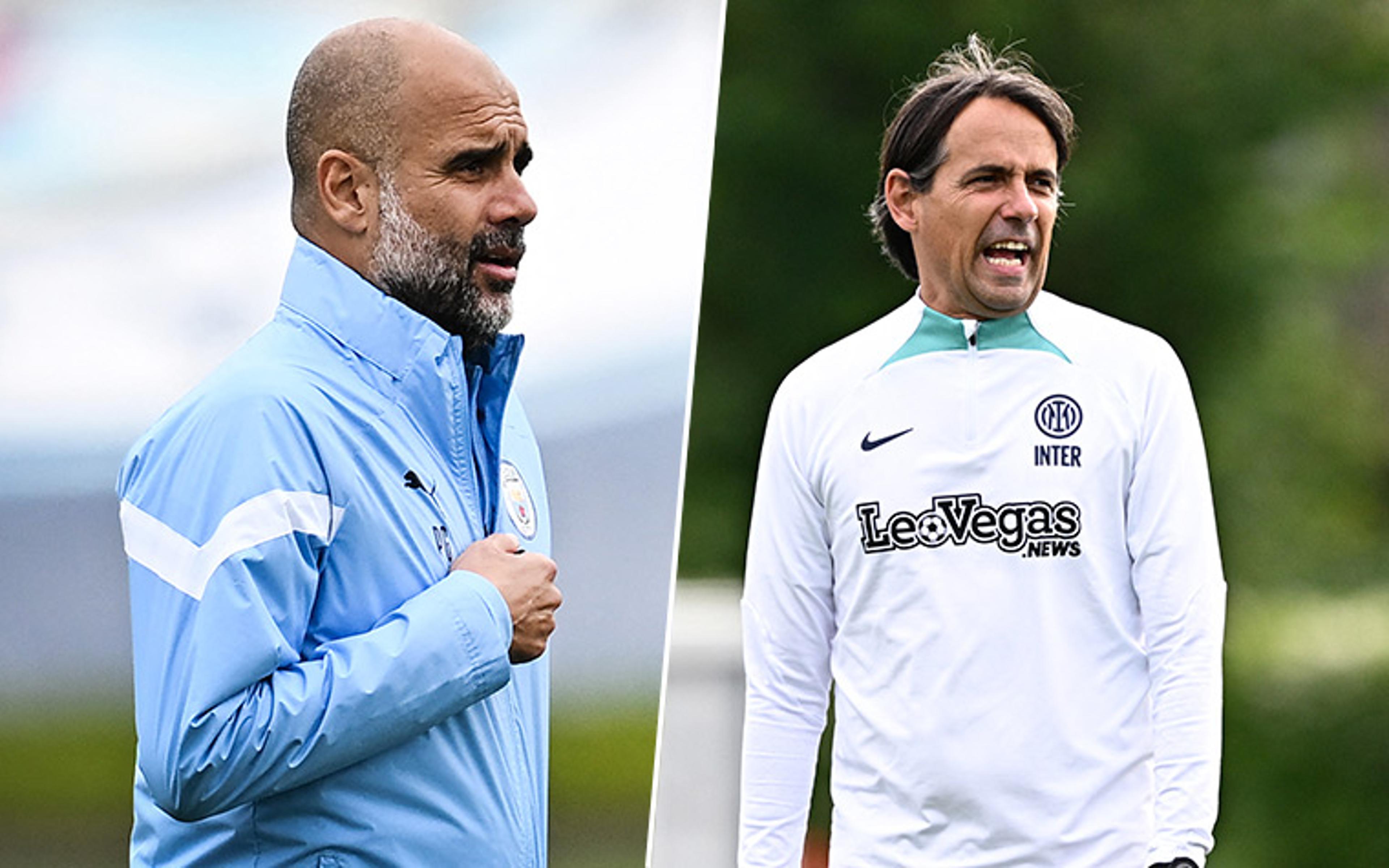 Guardiola x Inzaghi: escolas diferentes que compartilham o mesmo sonho de conquistar a Europa