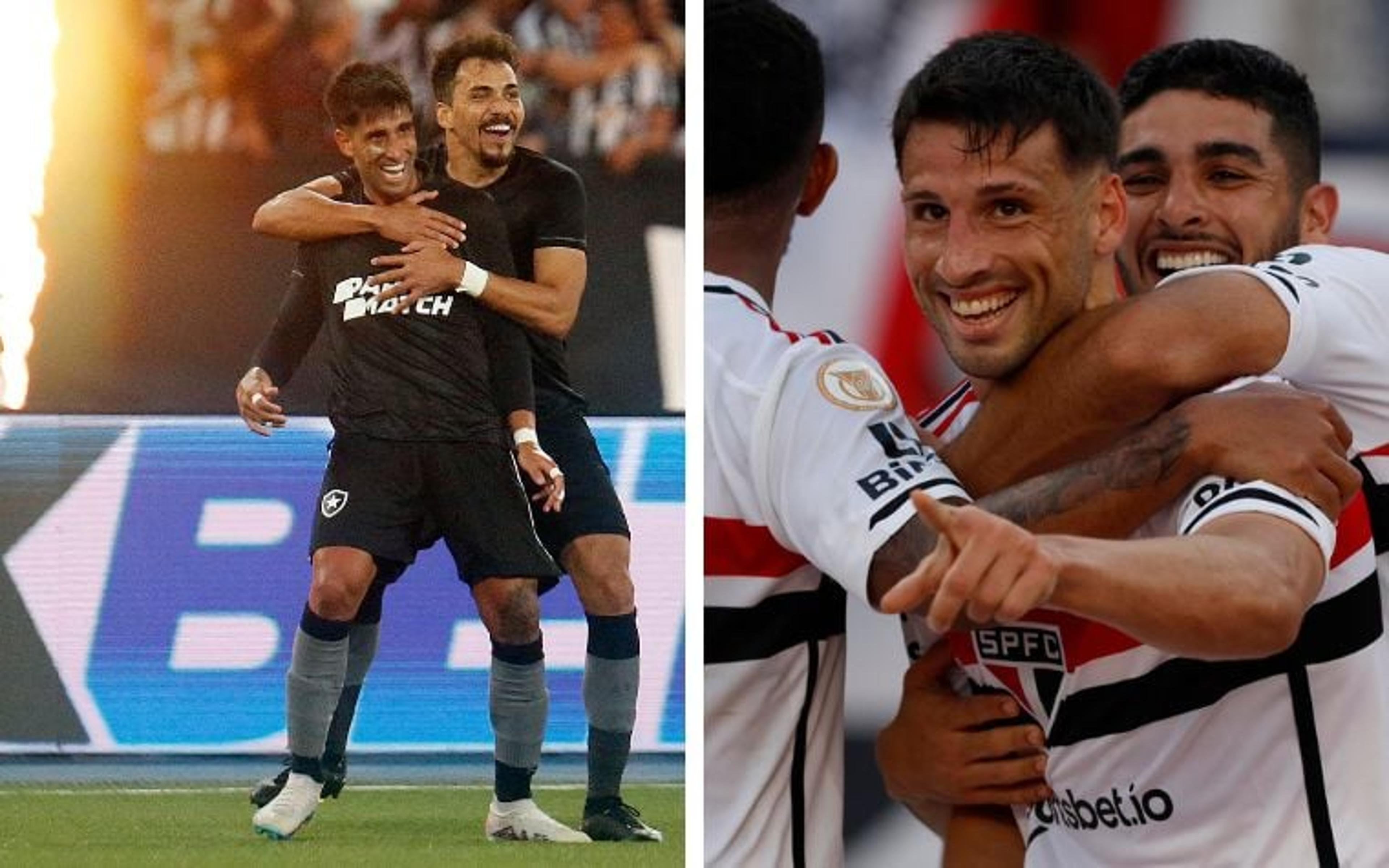 Goleada aproxima São Paulo da Libertadores, e Botafogo dispara na briga pelo título; veja as chances de cada time no Brasileirão