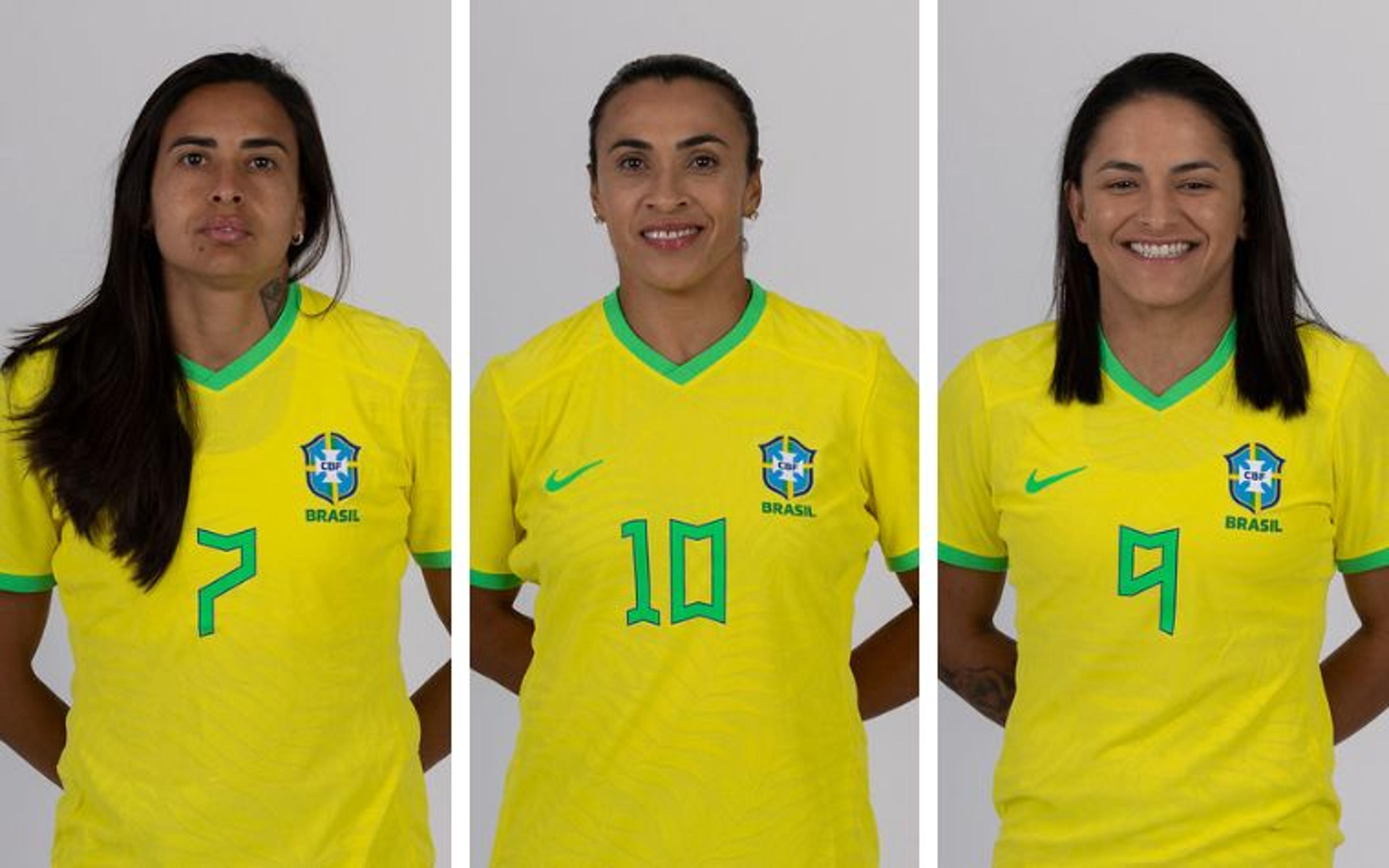 Veja quantas Copas disputadas têm cada jogadora da Seleção Brasileira