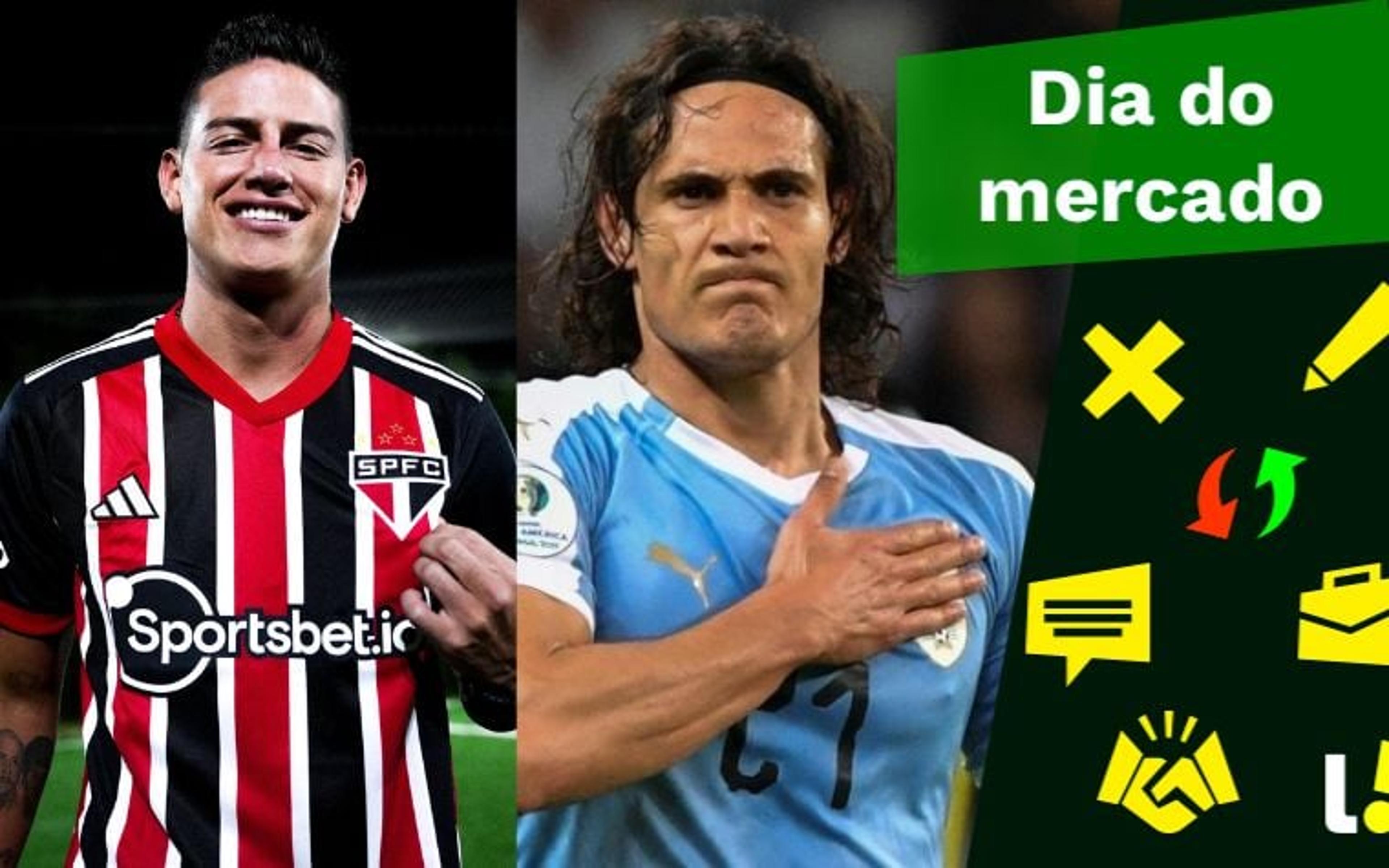 James Rodríguez é anunciado pelo São Paulo, Cavani de volta à América do Sul… O Dia do Mercado!