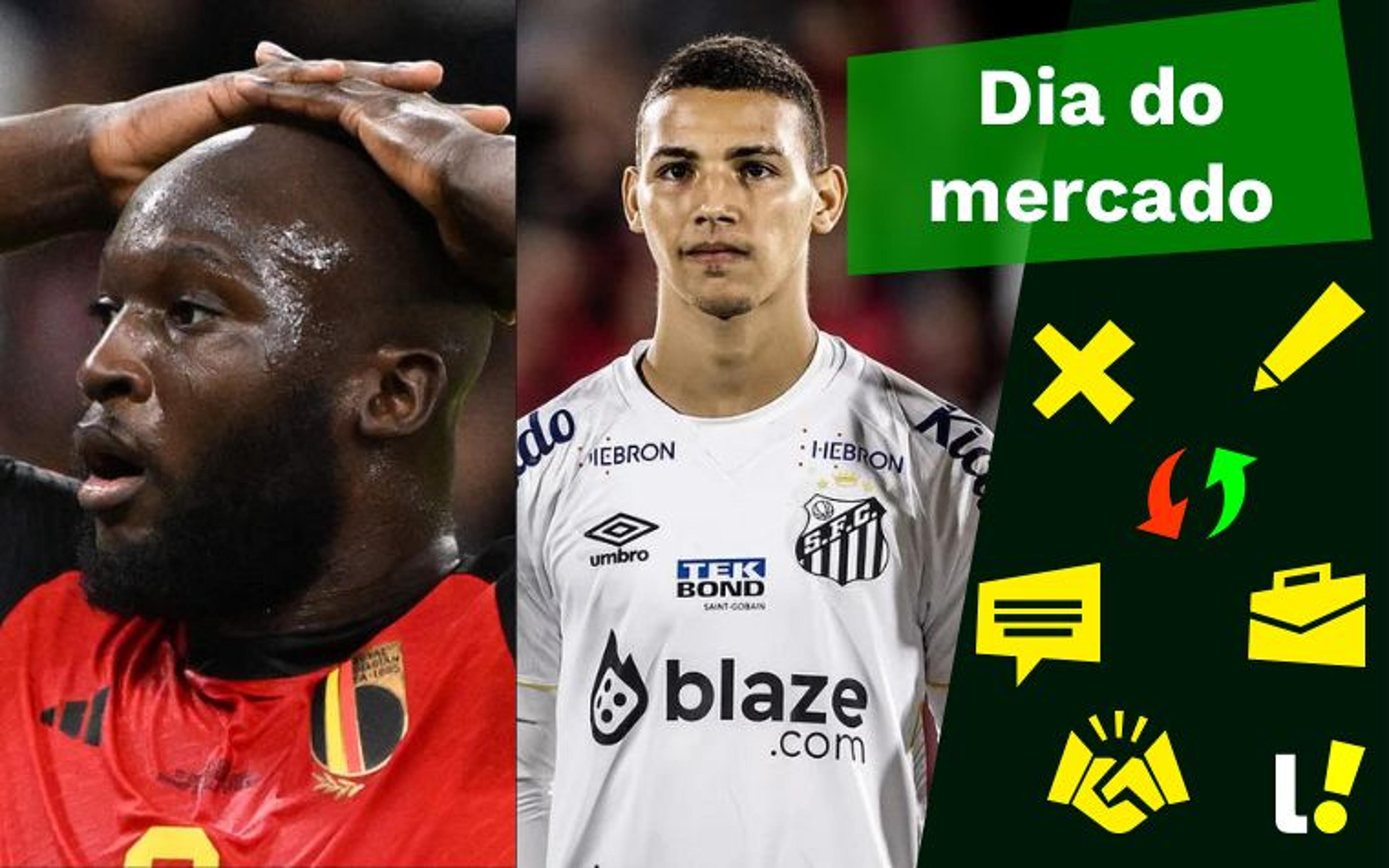 Inter de Milão rejeita Lukaku após descobrir ‘traição’, ‘novo raio’ do Santos interessa ao Monaco… O Dia do Mercado!