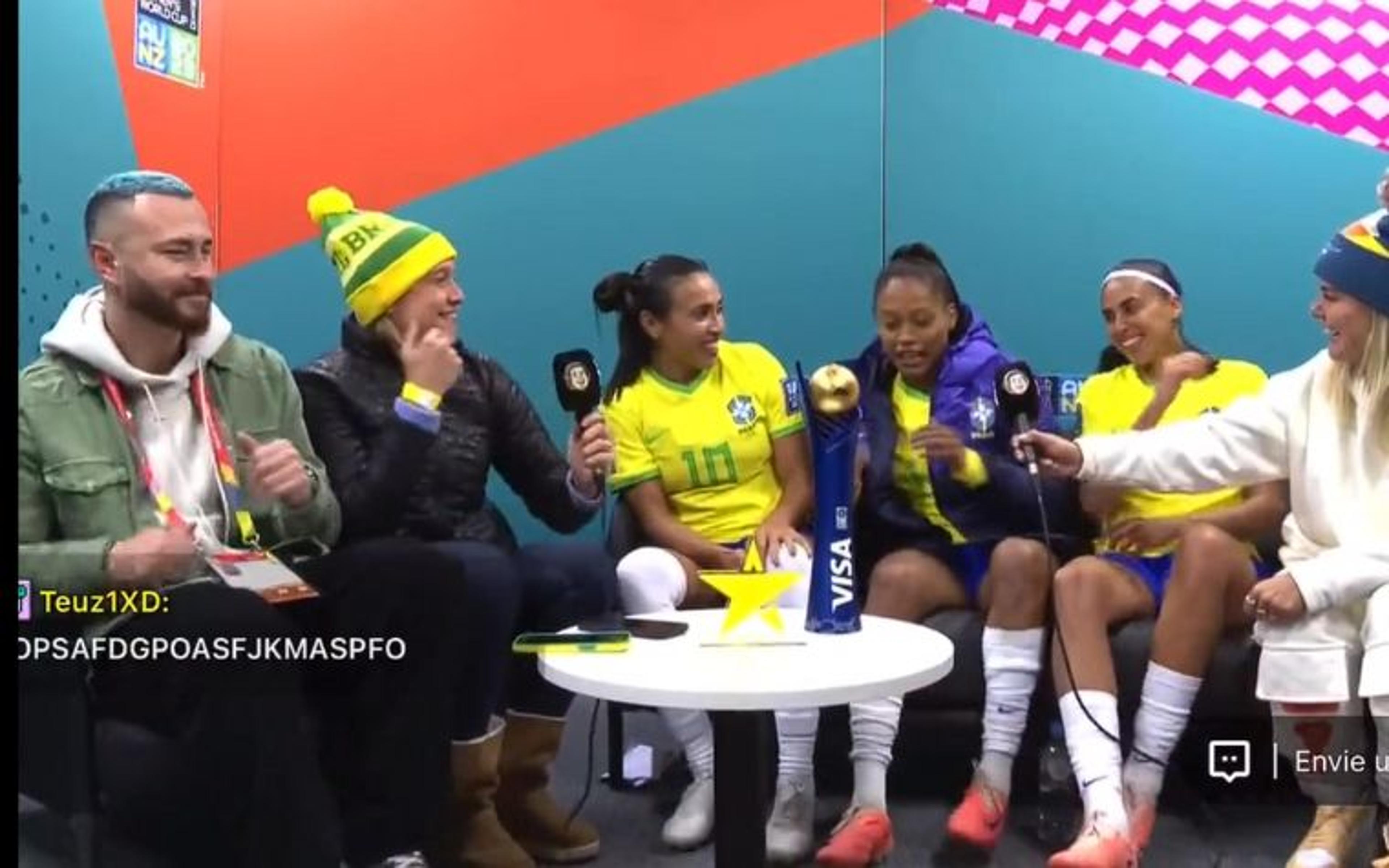 Fred Desimpedidos e Fernanda Gentil dançam com estrelas da Seleção após goleada na Copa; veja o vídeo