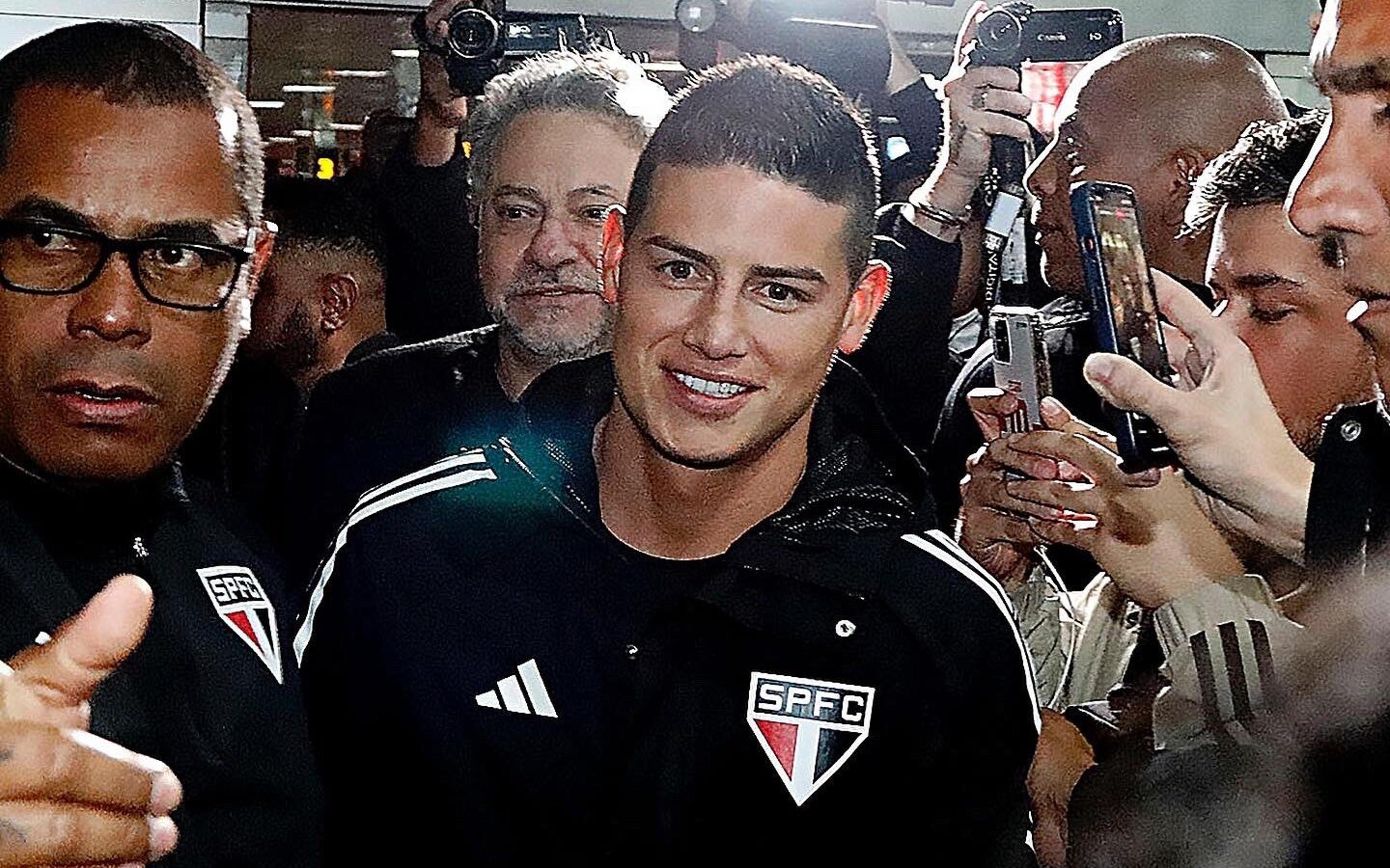 ‘Hoje o grande atleta deseja o São Paulo’, diz presidente após chegada de James Rodríguez