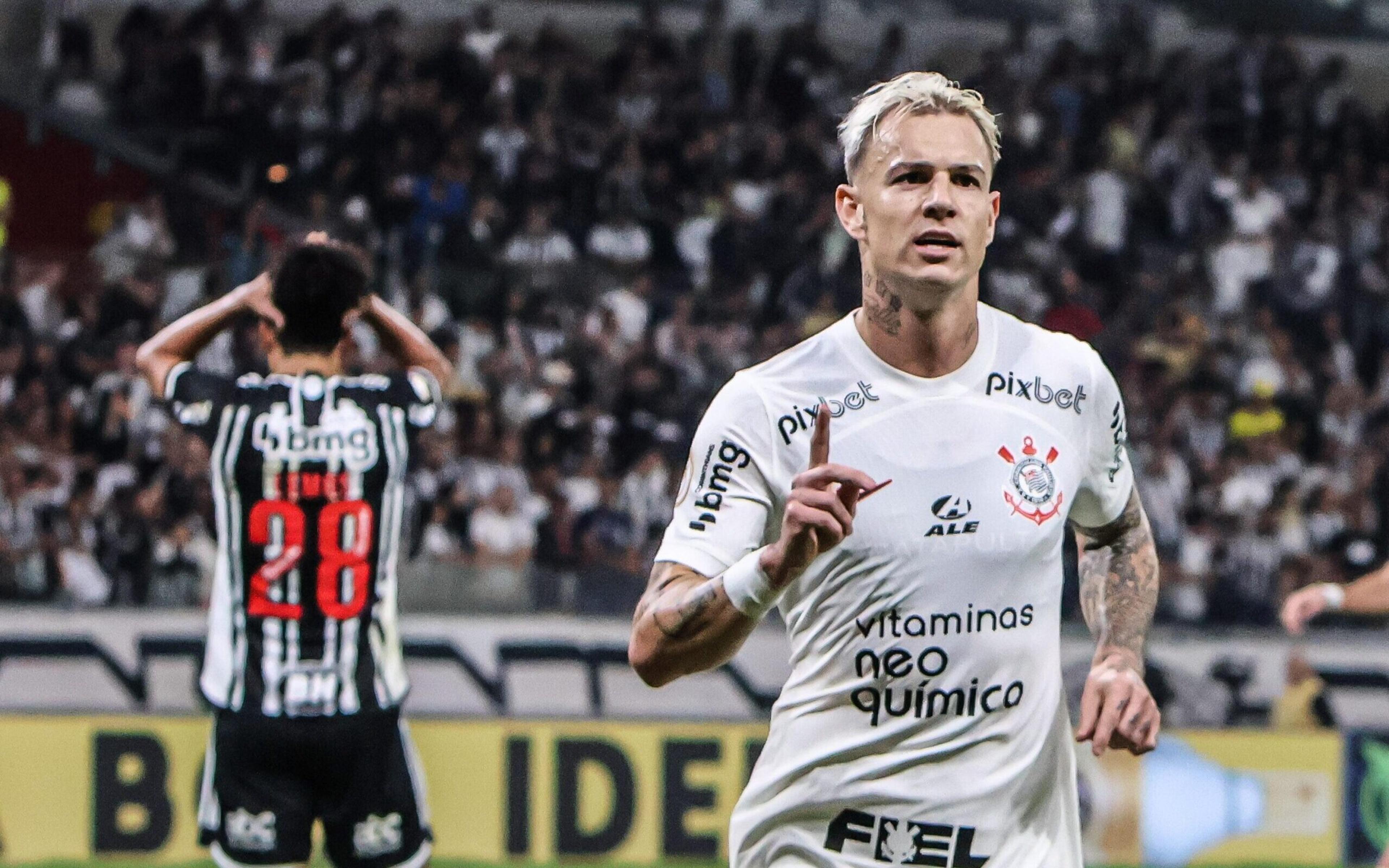 Róger Guedes ‘salva’ Luxemburgo, e Corinthians vence o Atlético-MG no Brasileirão; veja o resultado