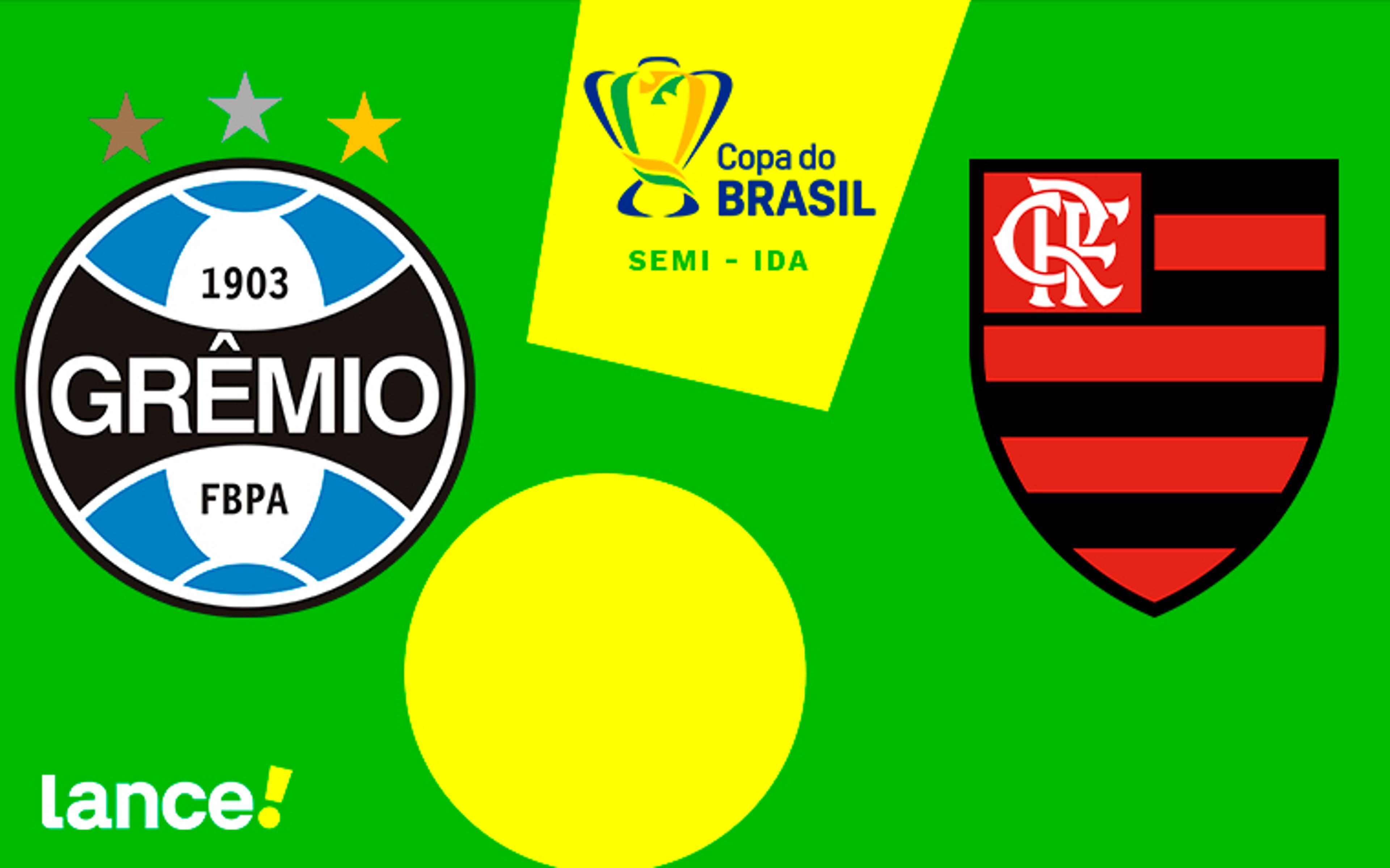 Grêmio x Flamengo: onde assistir ao vivo, horário e escalações do jogo de hoje pela Copa do Brasil