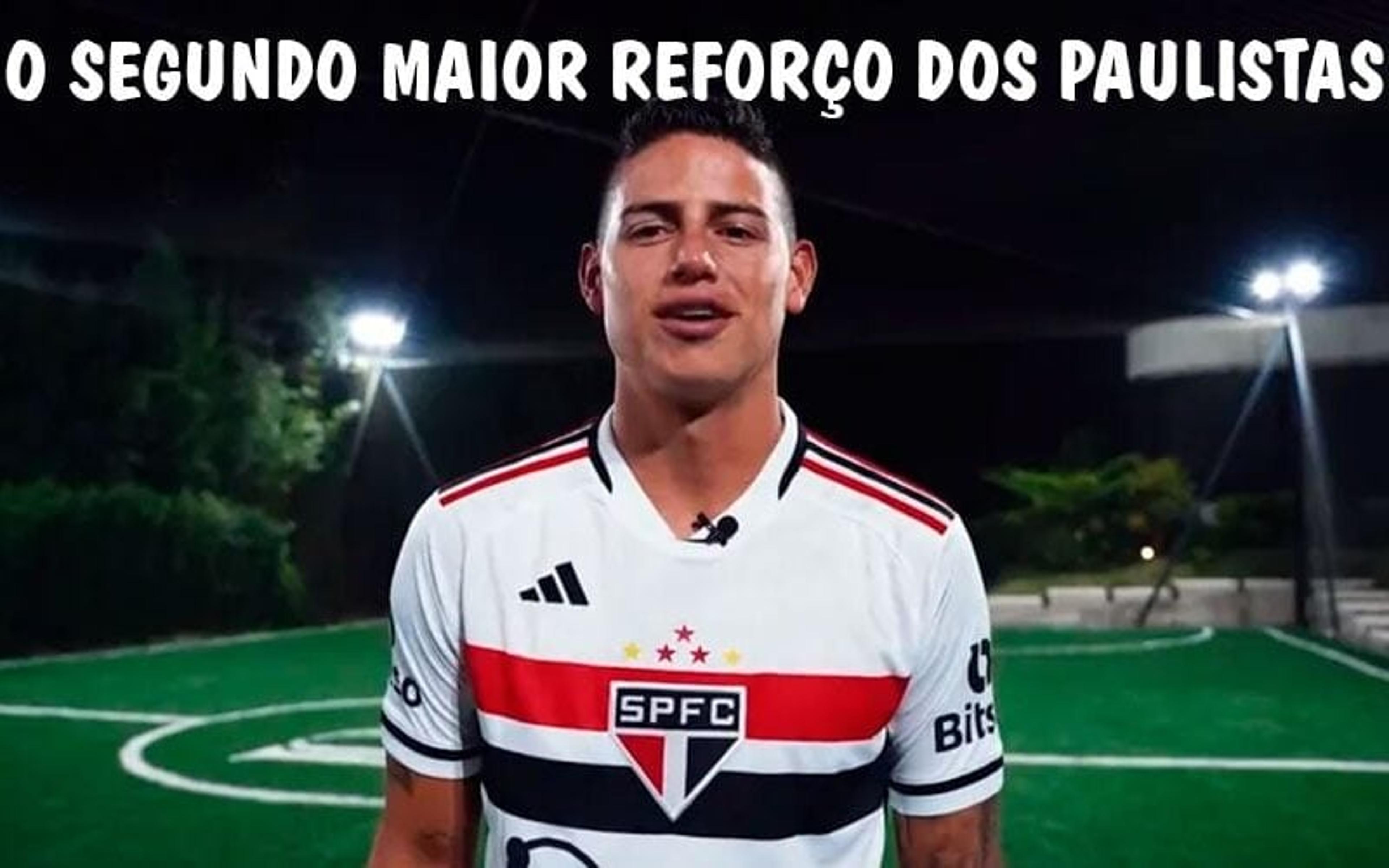 Contratação de James Rodríguez pelo São Paulo rende memes até com o Palmeiras; confira