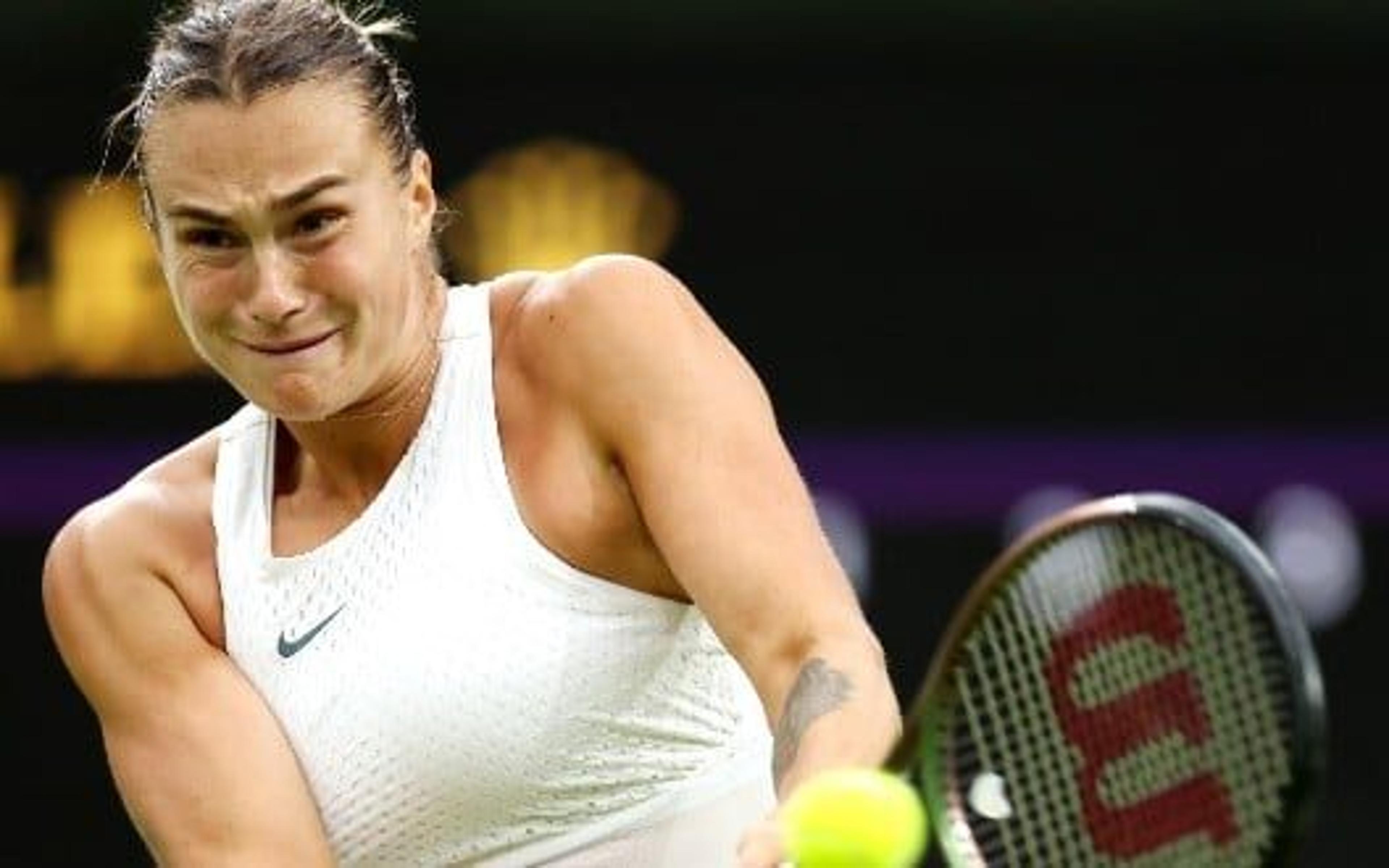 Sabalenka supera a média masculina de força nos golpes em Wimbledon