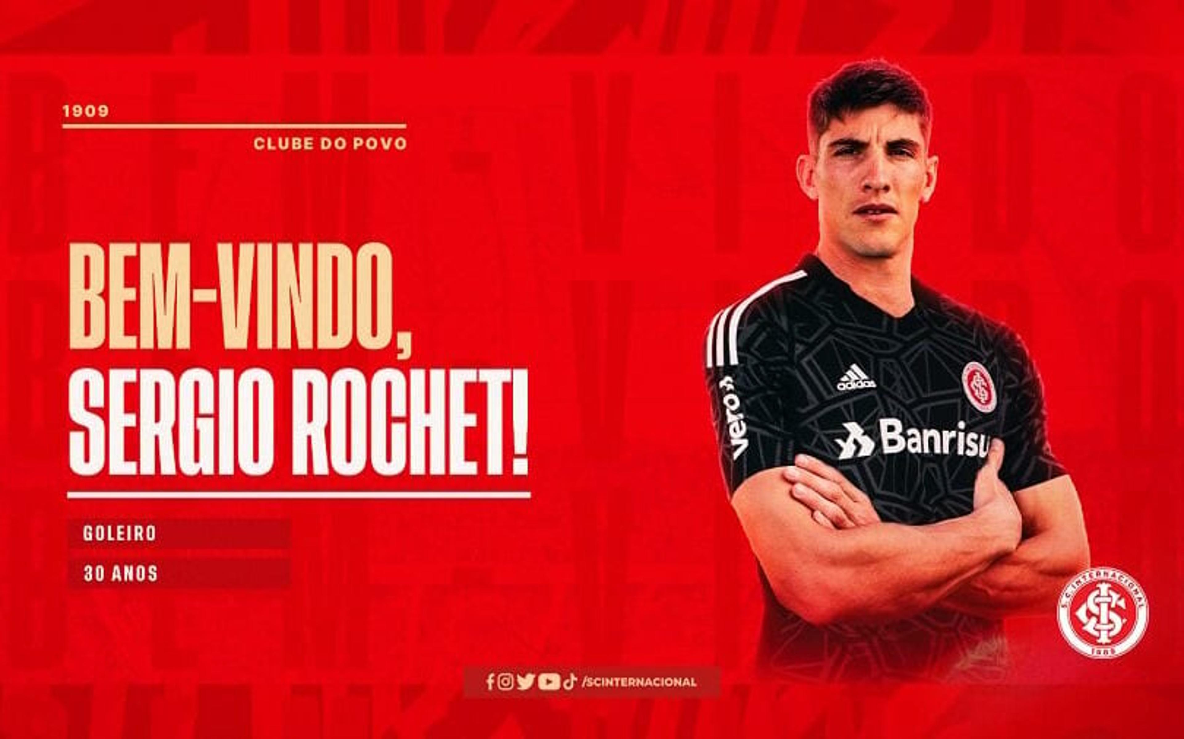 Goleiro Sergio Rochet é oficializado como reforço do Internacional