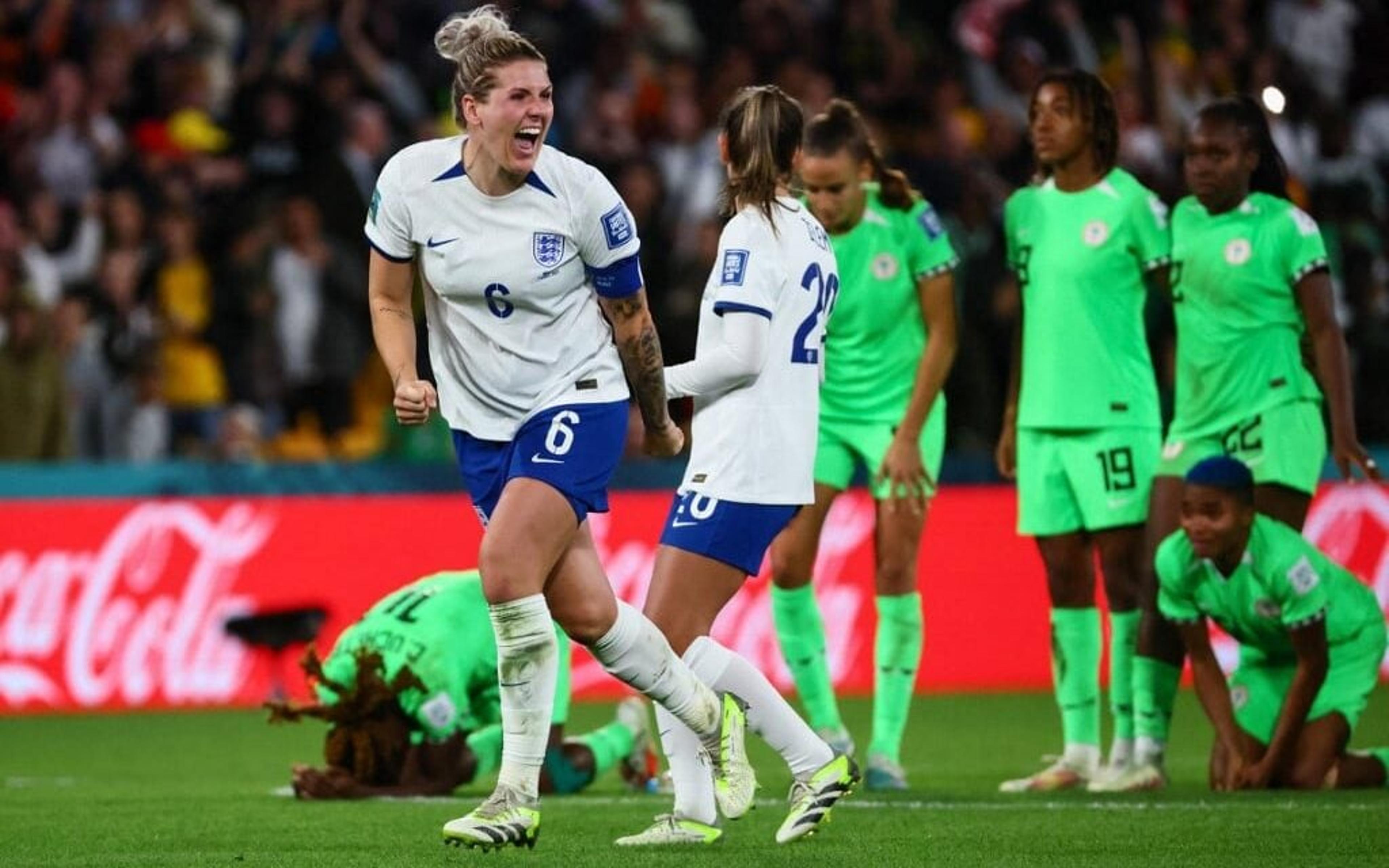 Em jogo difícil e com uma a menos, Inglaterra vence a Nigéria nos pênaltis e avança às quartas de final da Copa do Mundo Feminina