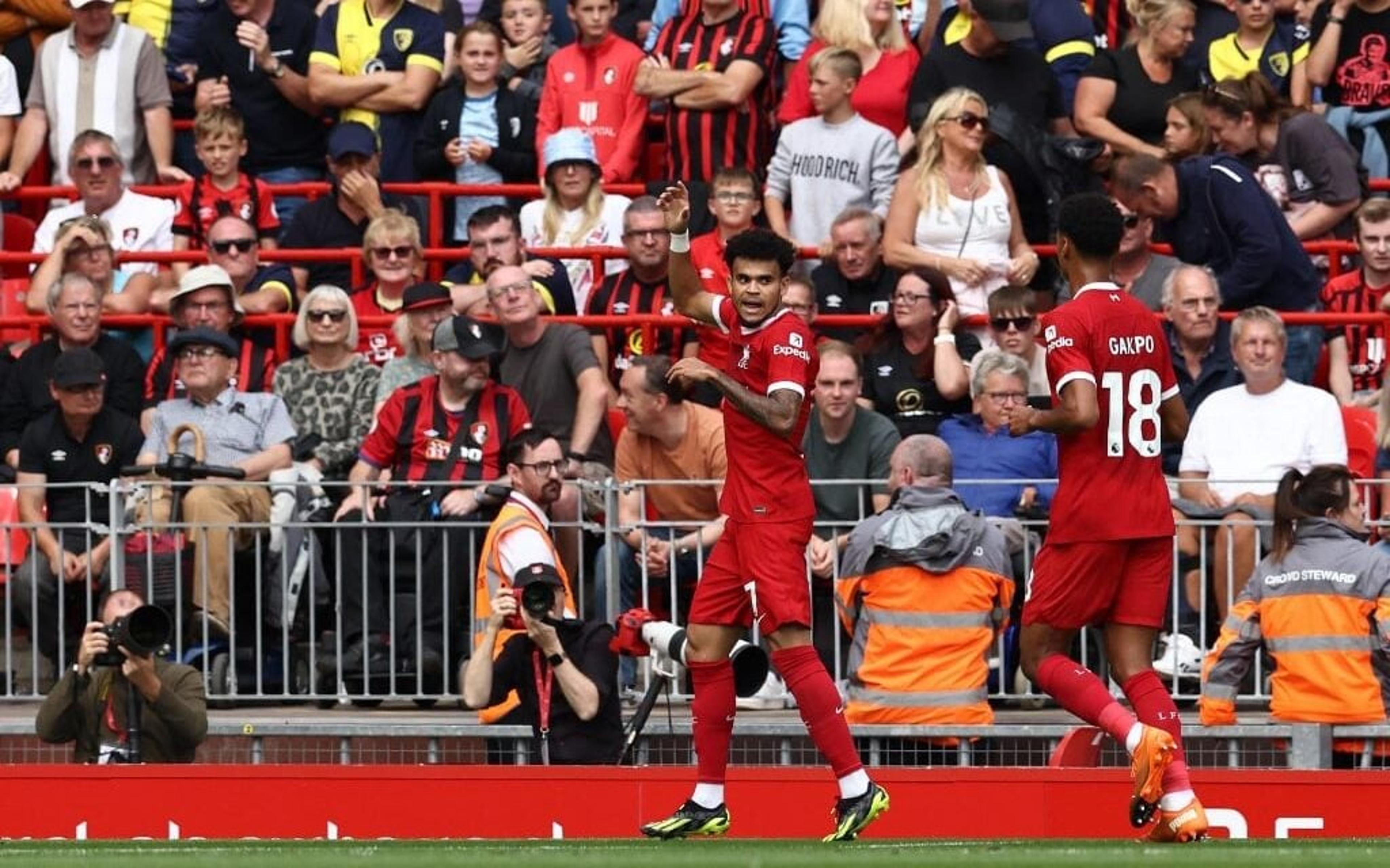 Liverpool vira sobre Bournemouth e garante primeira vitória na Premier League