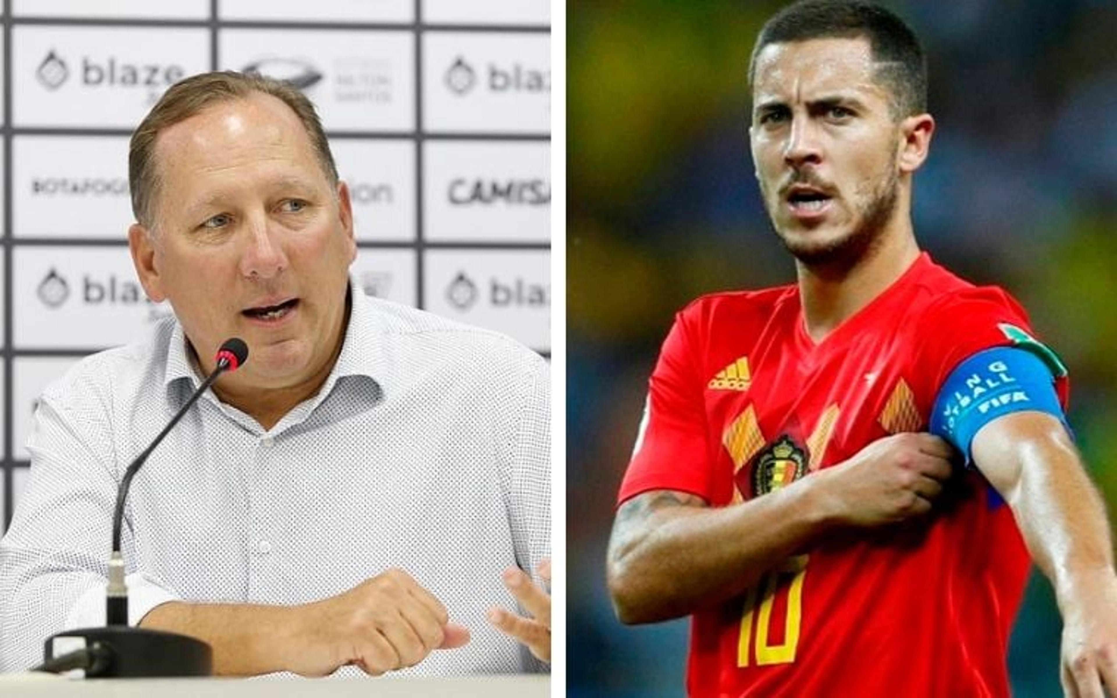 Hazard no Botafogo? John Textor tem canal aberto com família do astro belga