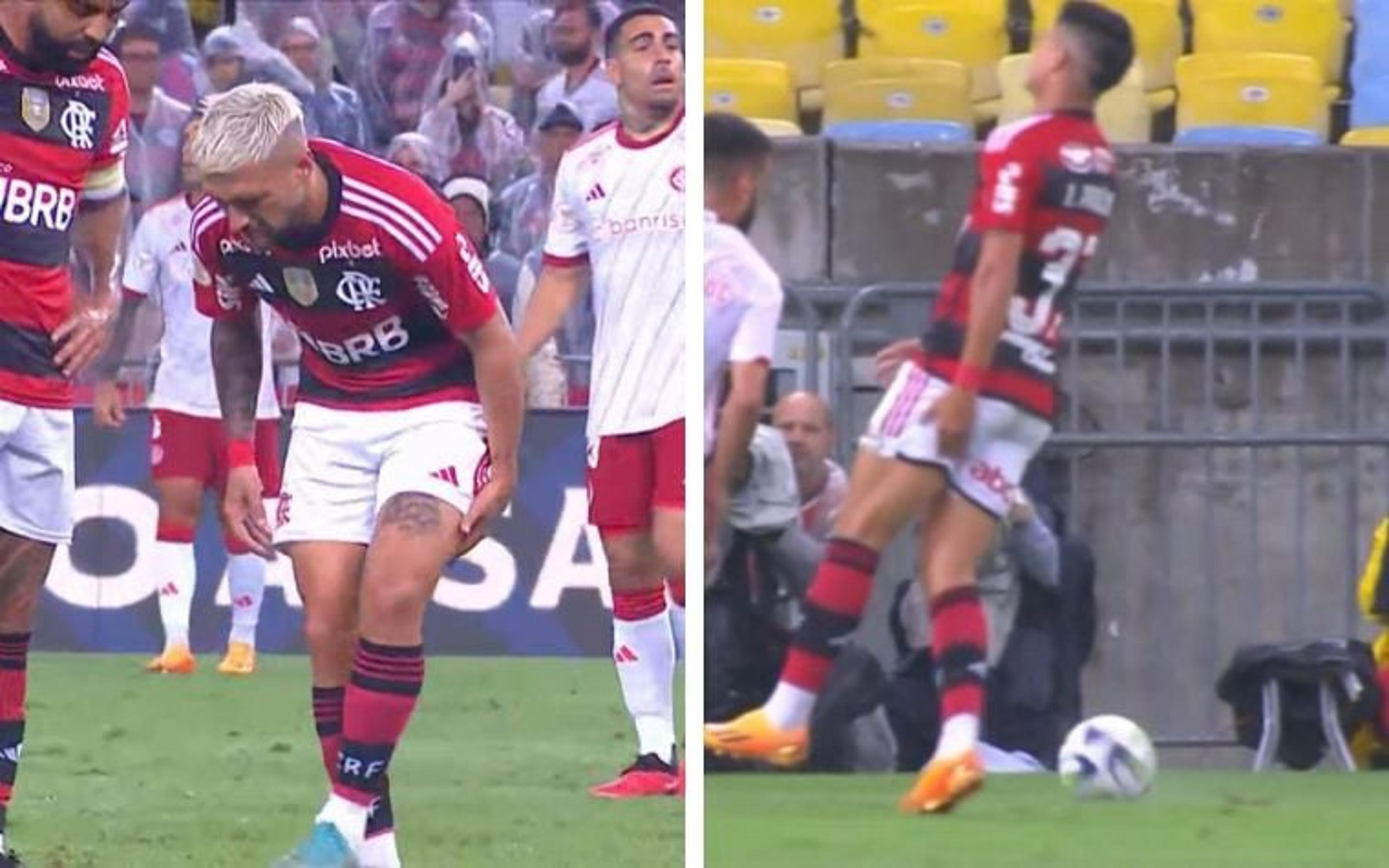 ‘Bruxa solta’? Arrascaeta e Luiz Araújo sofrem lesões idênticas e preocupam torcedores do Flamengo