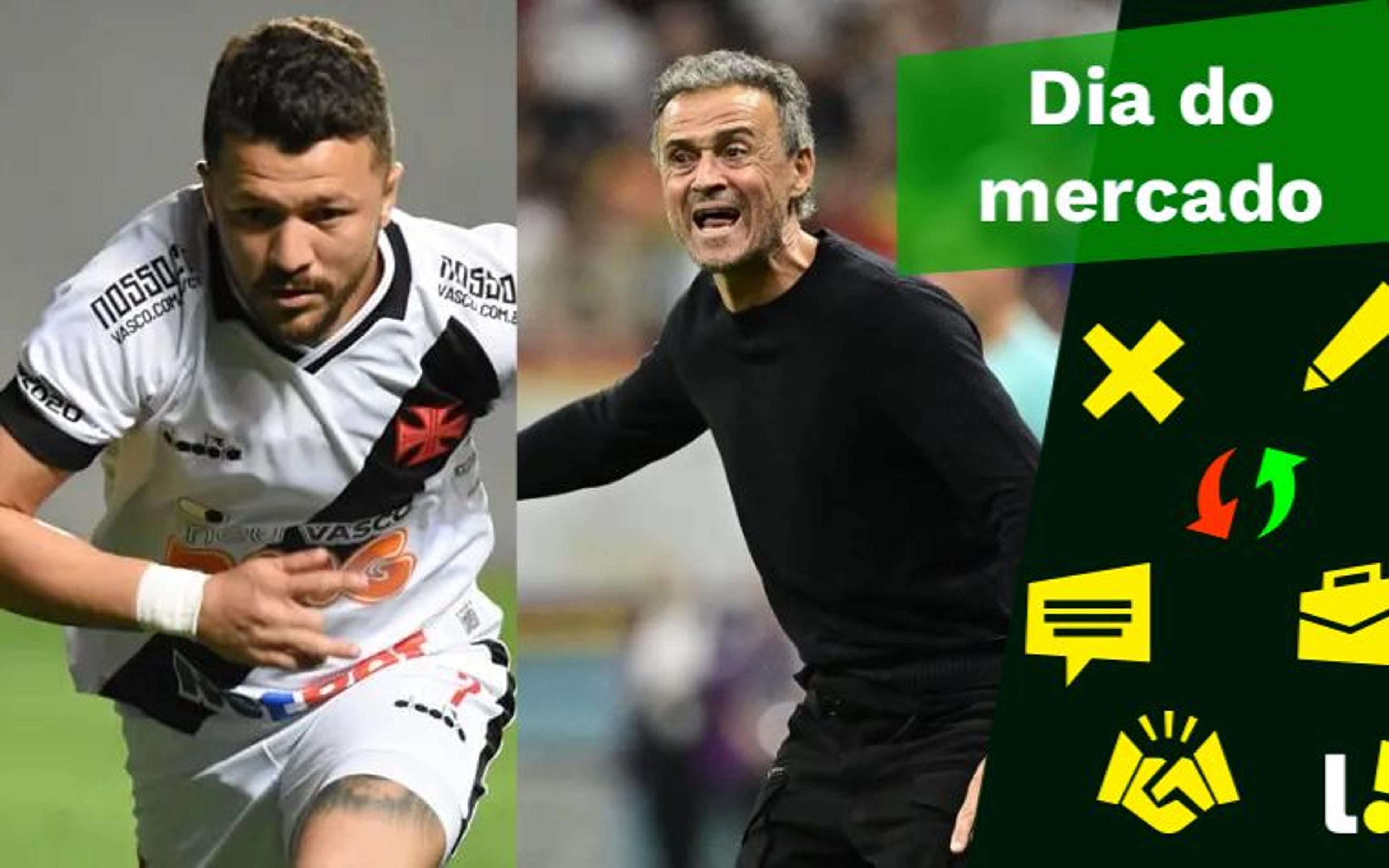 Vasco acerta retorno de Rossi, Luis Enrique cogita deixar PSG… O Dia do Mercado!