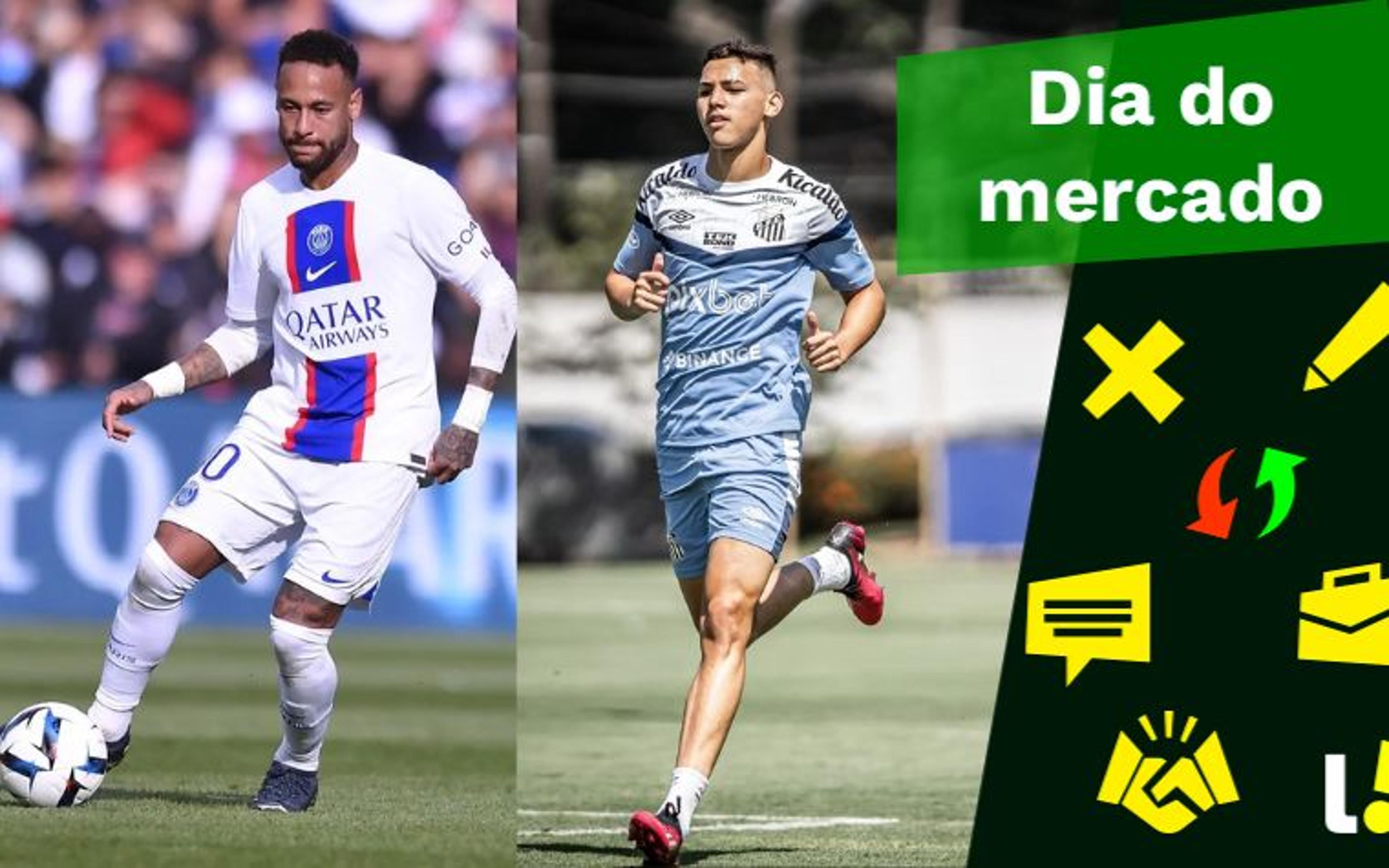 Neymar vira alvo de time árabe, joia do Santos é disputada por europeus… O Dia do Mercado!