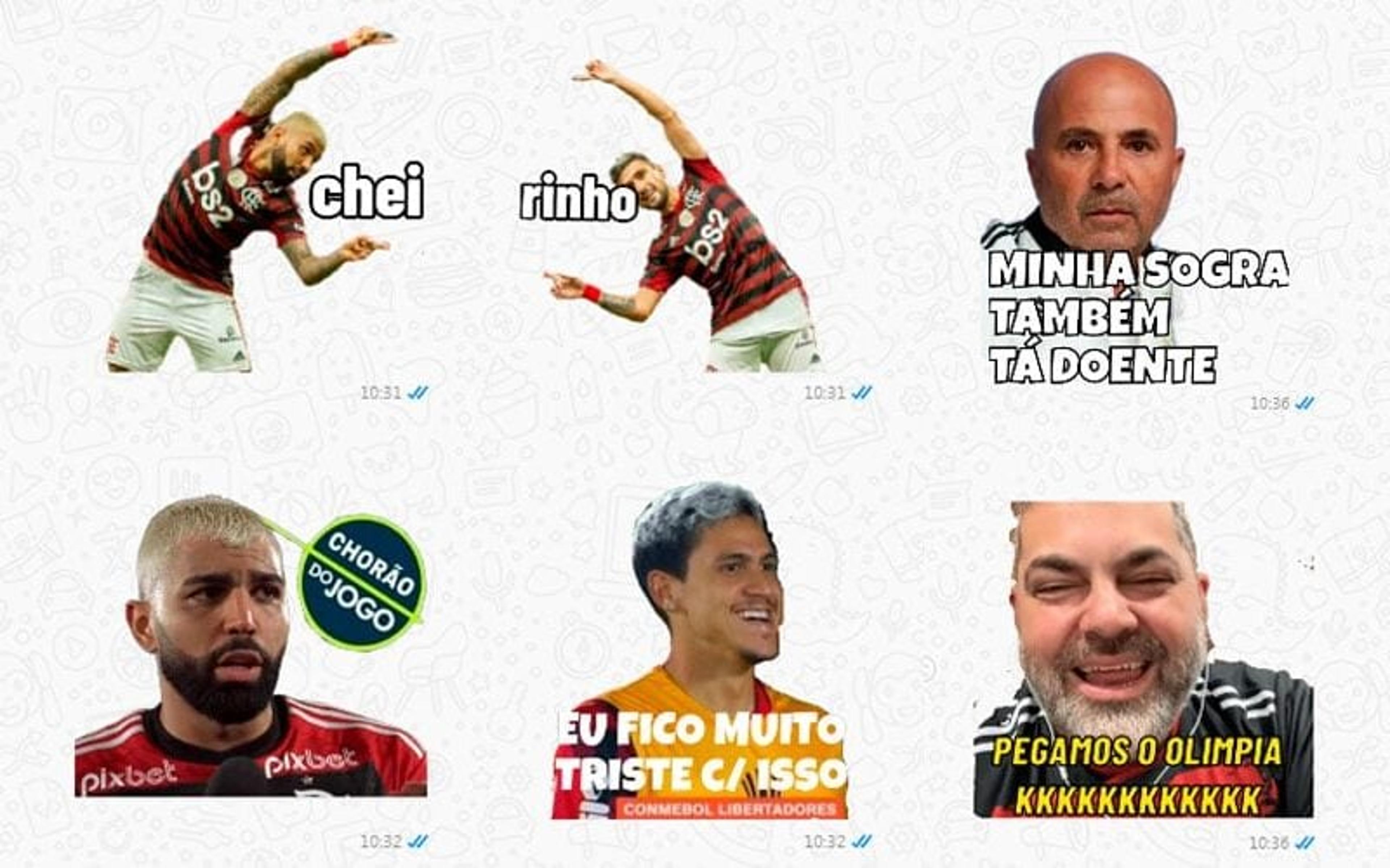 Veja figurinhas de WhatsApp zoando a eliminação do Flamengo na Libertadores