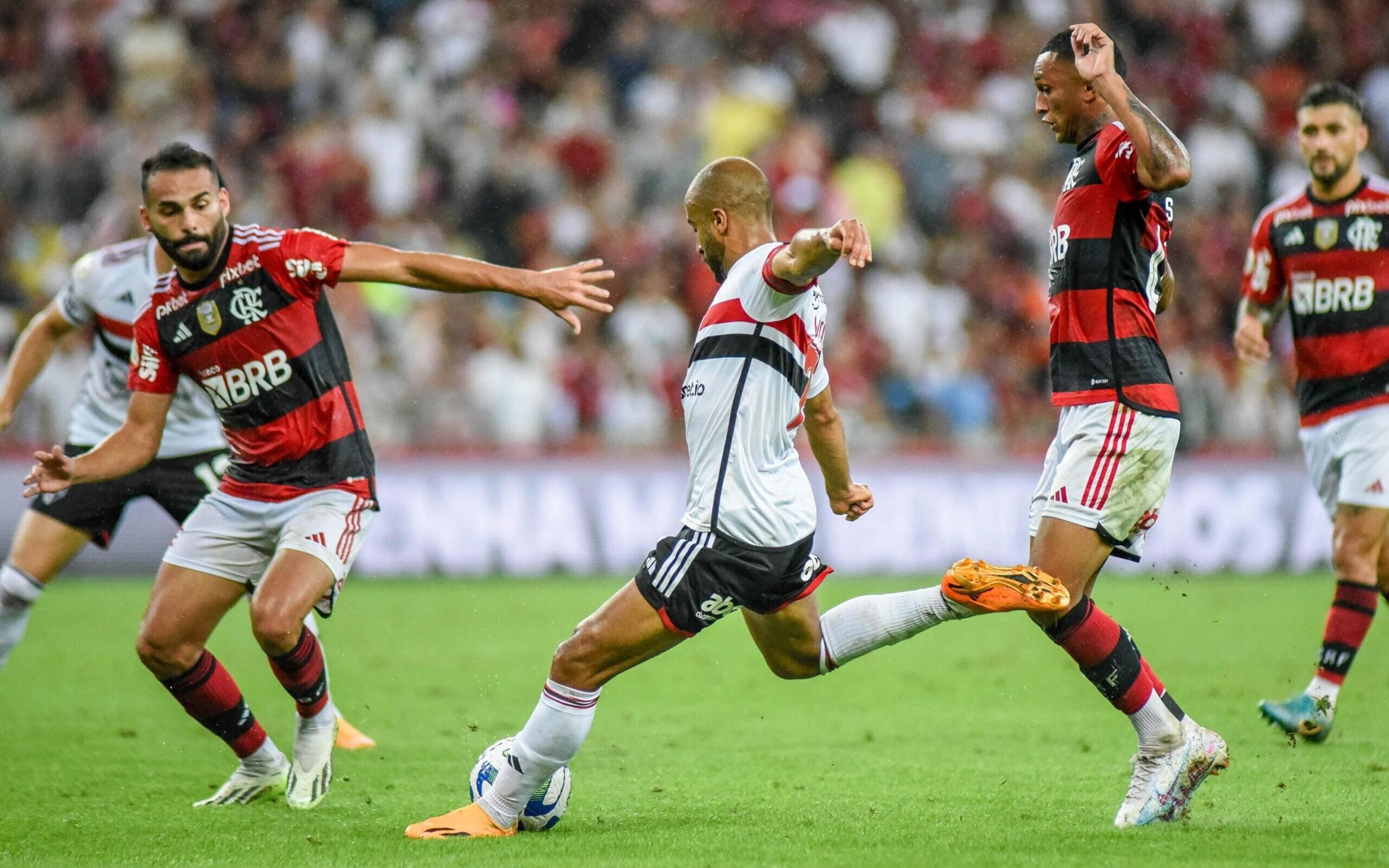 Lucas comemora primeiro gol após retorno ao São Paulo e ‘vira a chavinha’ para decisão na Copa do Brasil