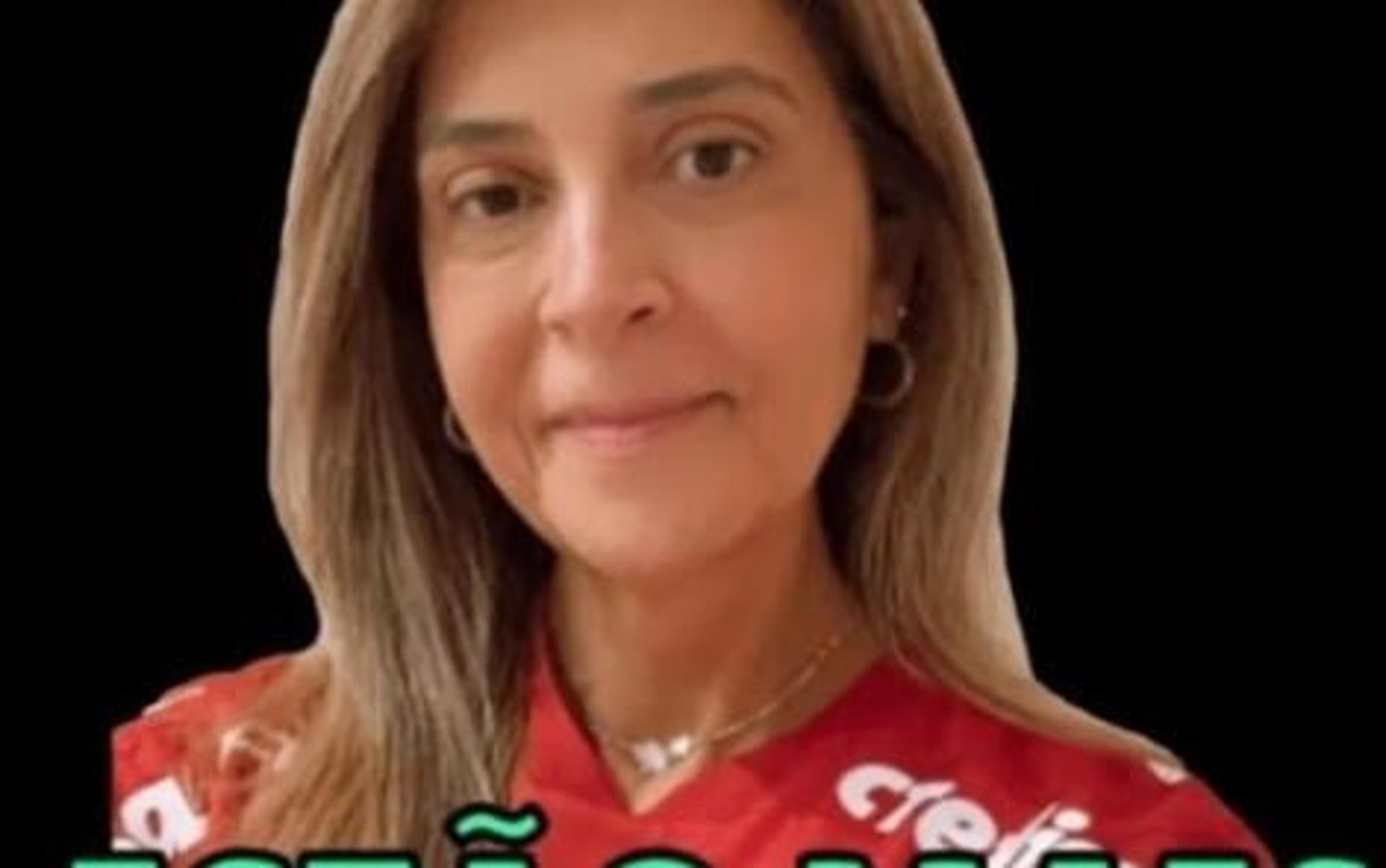 Leila Pereira, presidente do Palmeiras, faz ‘discurso’ e posta meme após classificação: ‘Estão mais calmos?’