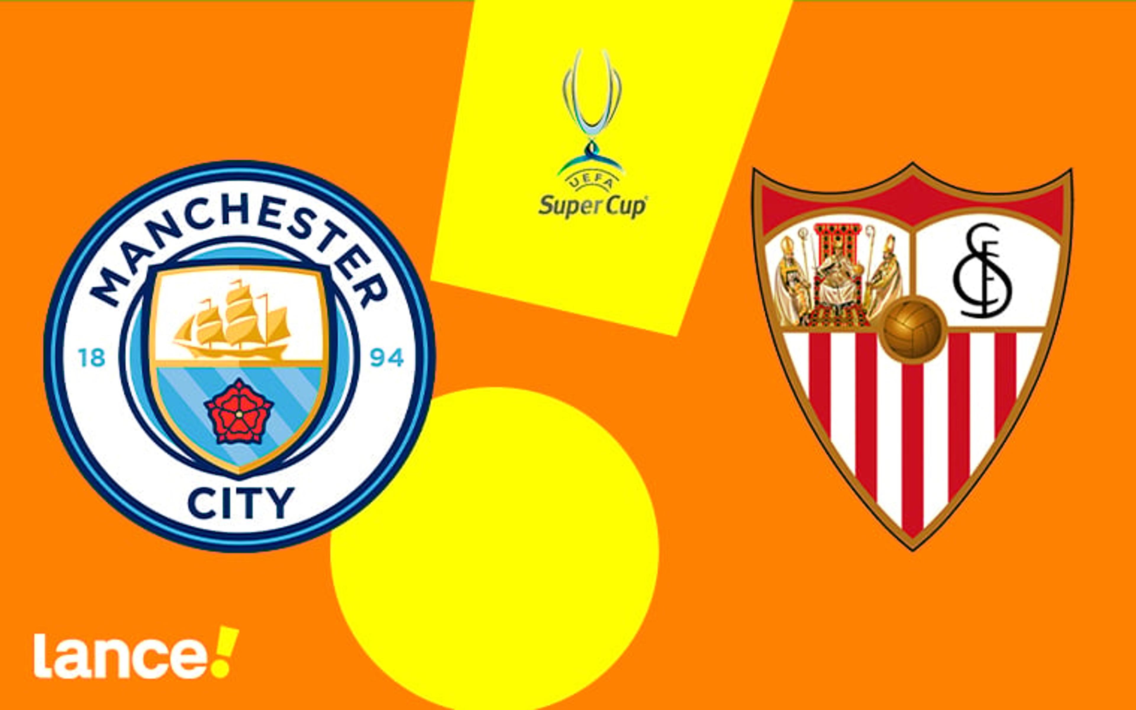 Manchester City x Sevilla: onde assistir, horário e prováveis escalações pela final da Supercopa da Europa