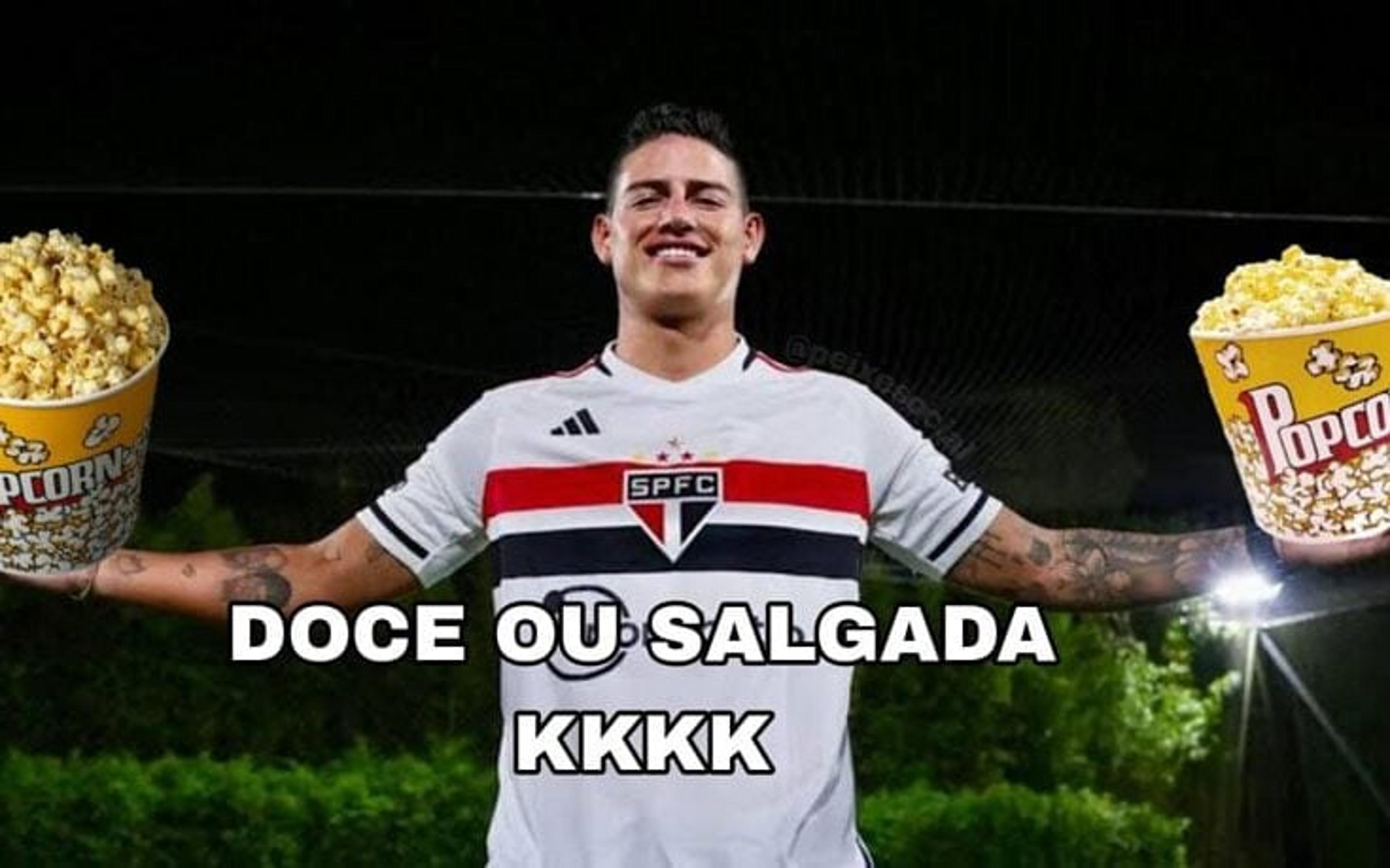 James pipoqueiro? São Paulo é alvo de enxurrada de memes após eliminação na Sul-Americana