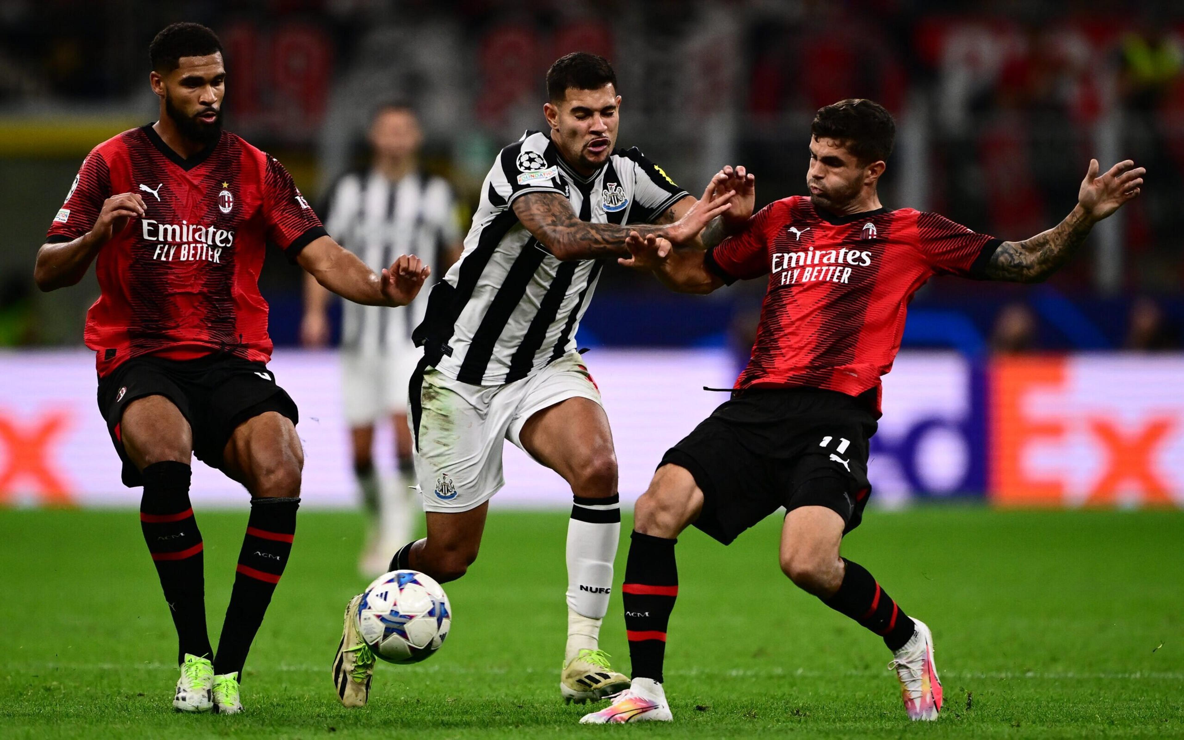 Champions League: Milan não consegue furar bloqueio do Newcastle e Leipzig vence fora de casa