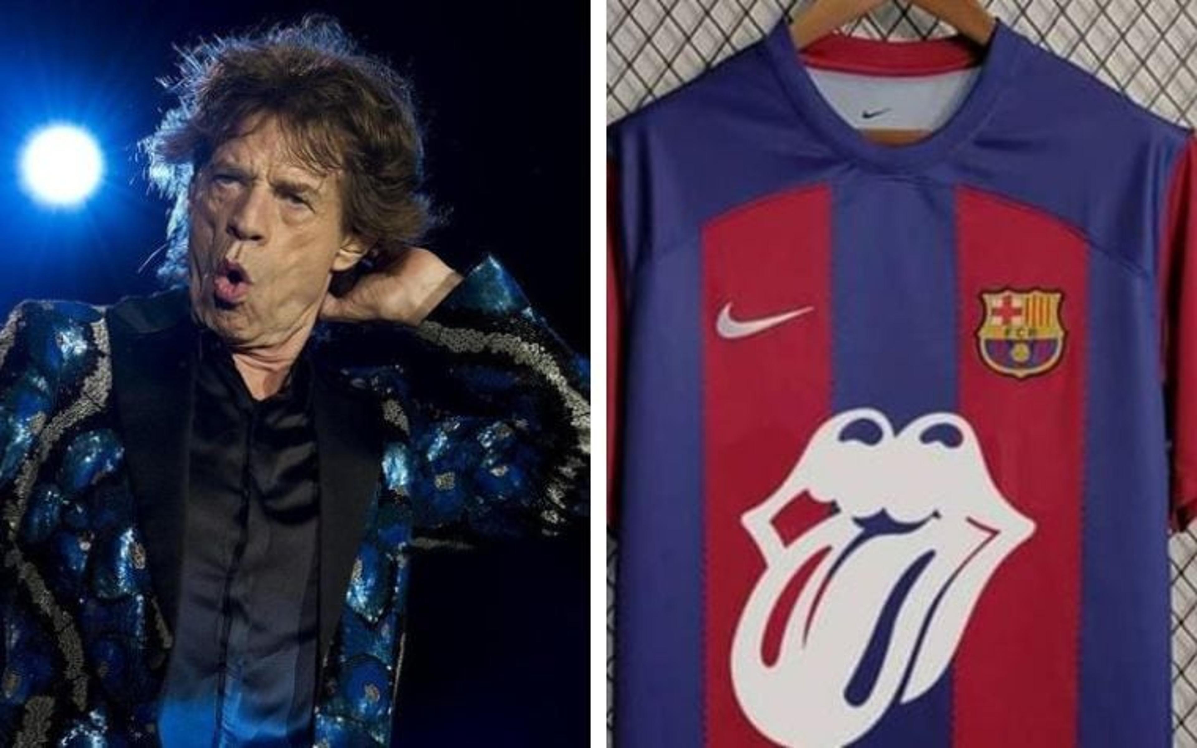 Rolling Stones na camisa do Barcelona? Listamos bandas ou cantores que já apareceram em uniformes de futebol