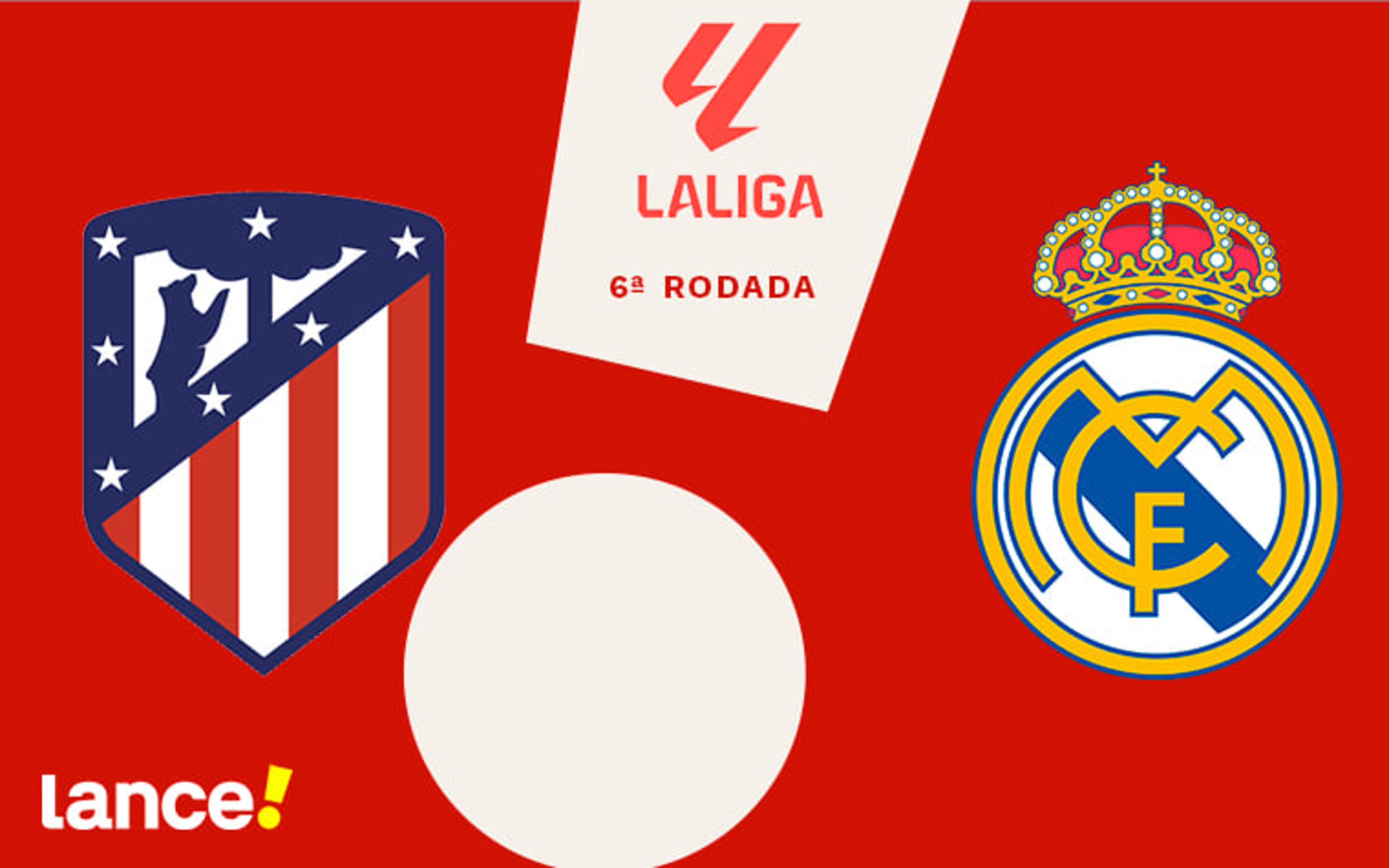 Atlético de Madrid x Real Madrid: onde assistir, horário e escalações do jogo pela La Liga