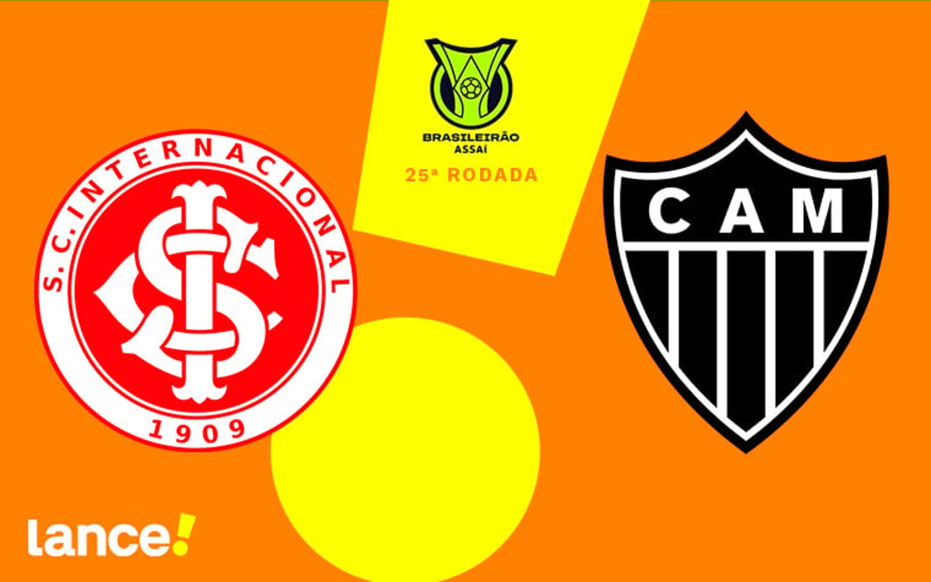 Internacional x Atlético-MG: onde assistir ao vivo, horário e escalações do jogo pelo Brasileirão