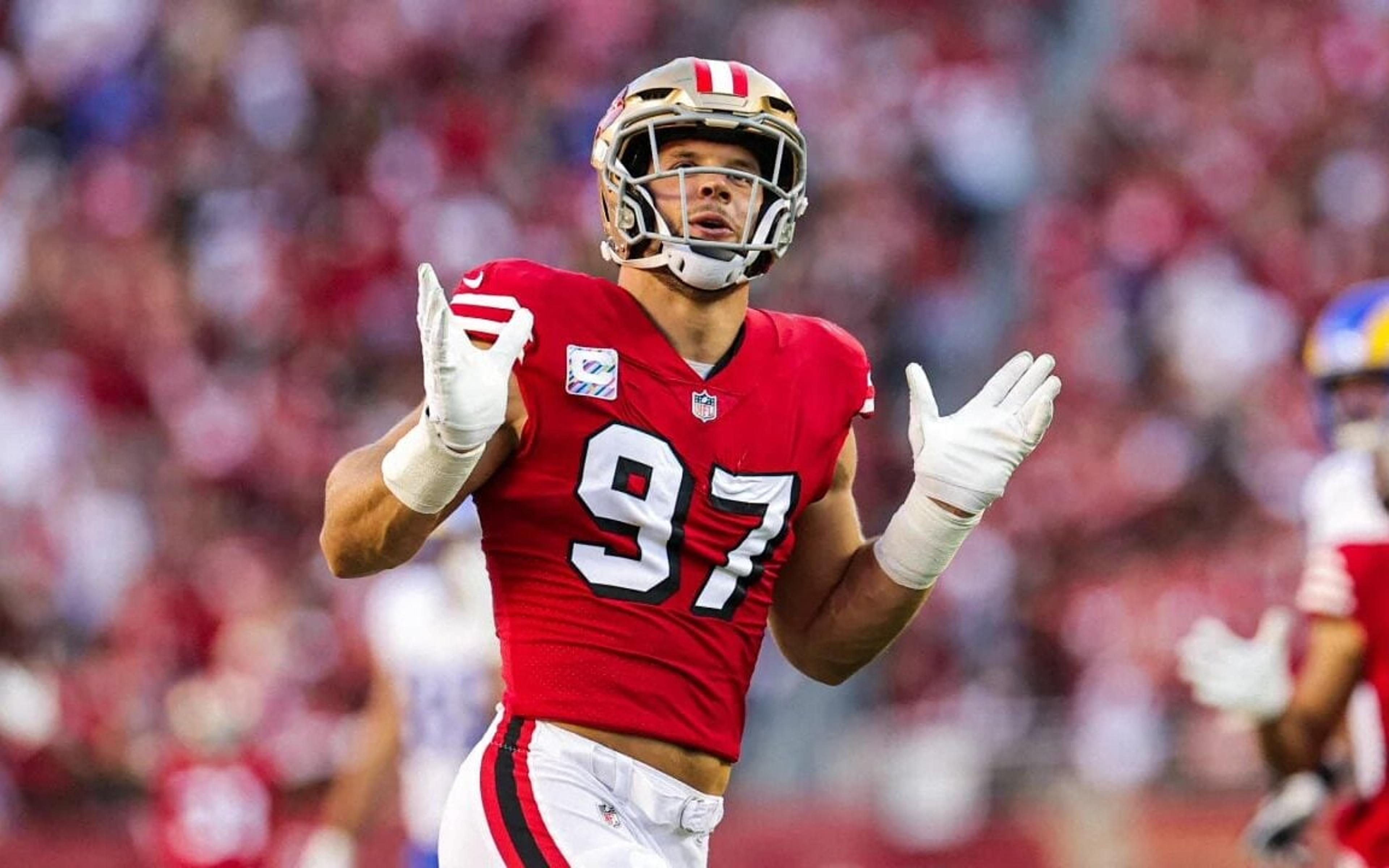 NFL: San Francisco 49ers renova com Nick Bosa, que se torna o defensor mais bem pago da história