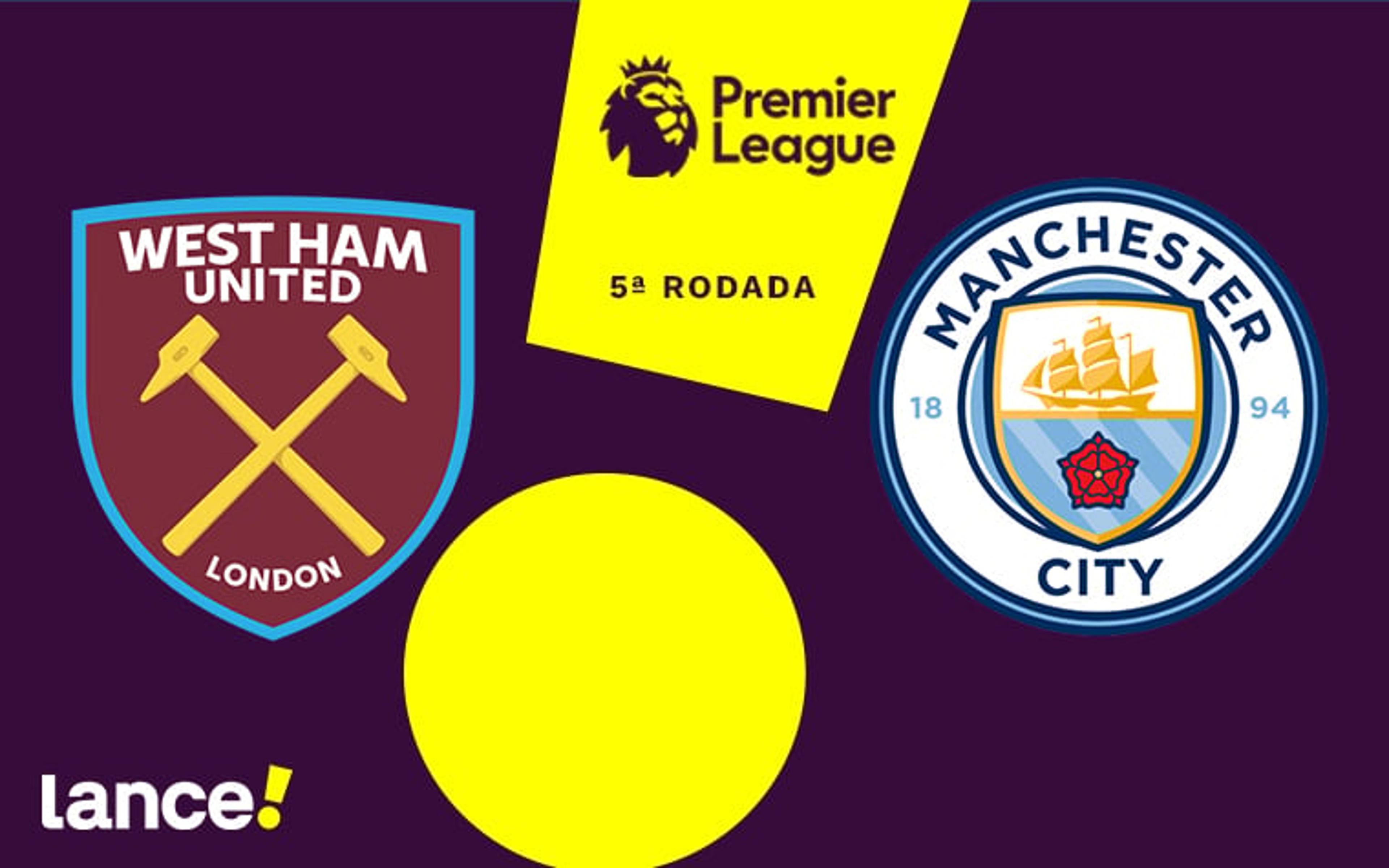 West Ham x Manchester City: onde assistir ao vivo, horário e escalações do jogo pela Premier League