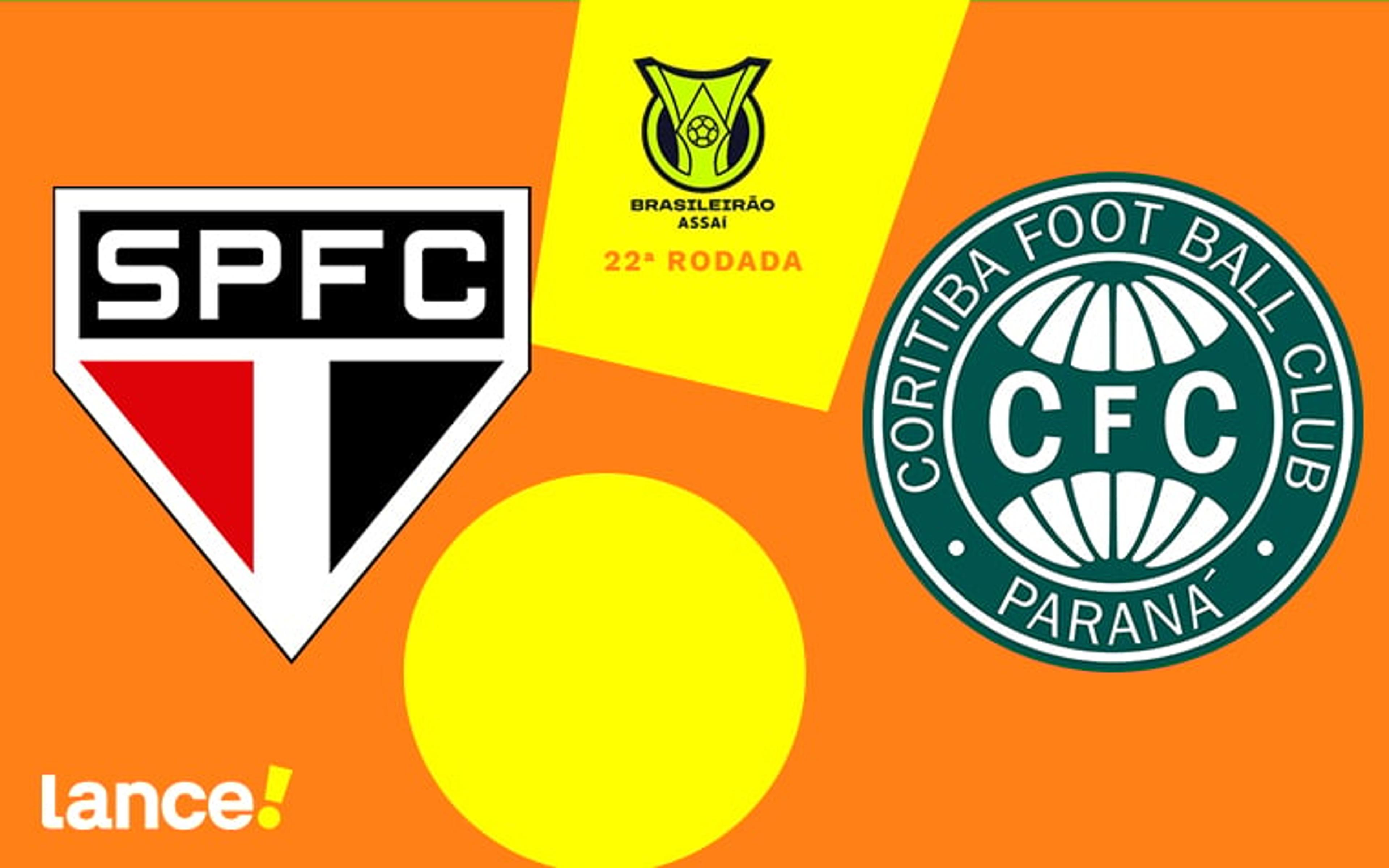 São Paulo x Coritiba: onde assistir ao vivo, horário e escalações do jogo de hoje pelo Brasileirão