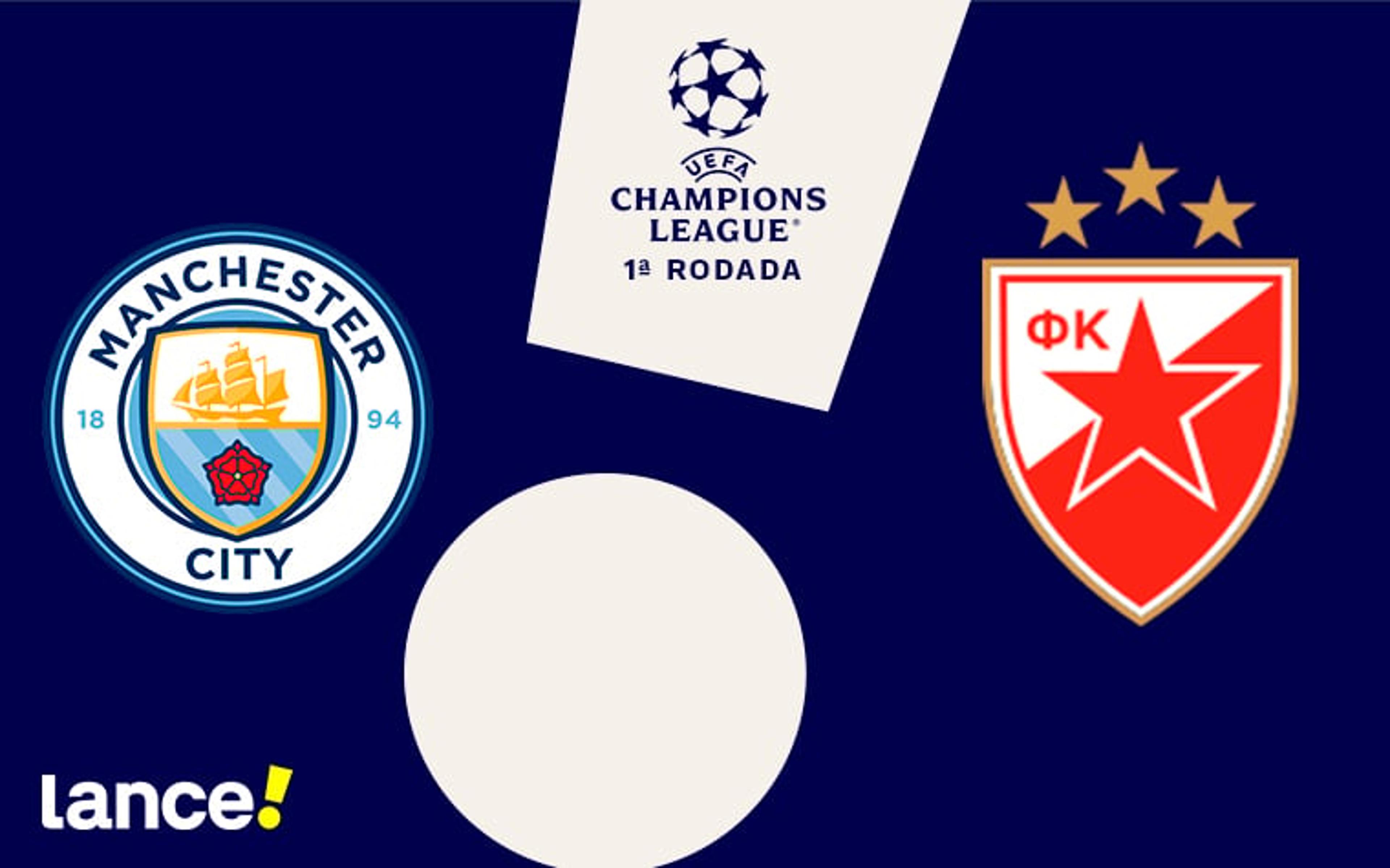 Manchester City x Estrela Vermelha: onde assistir ao vivo, horário e escalações do jogo pela Champions League