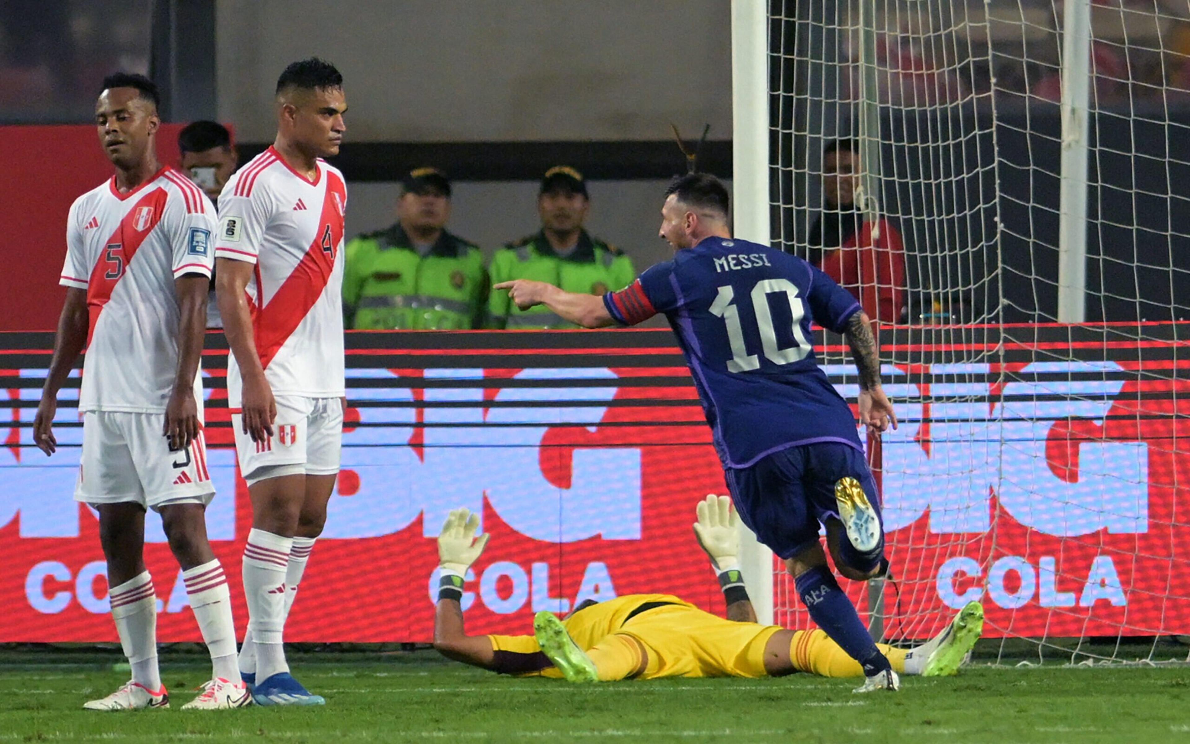 Sem sustos, Argentina vence Peru em Lima nas Eliminatórias da Copa com dois gols de Messi