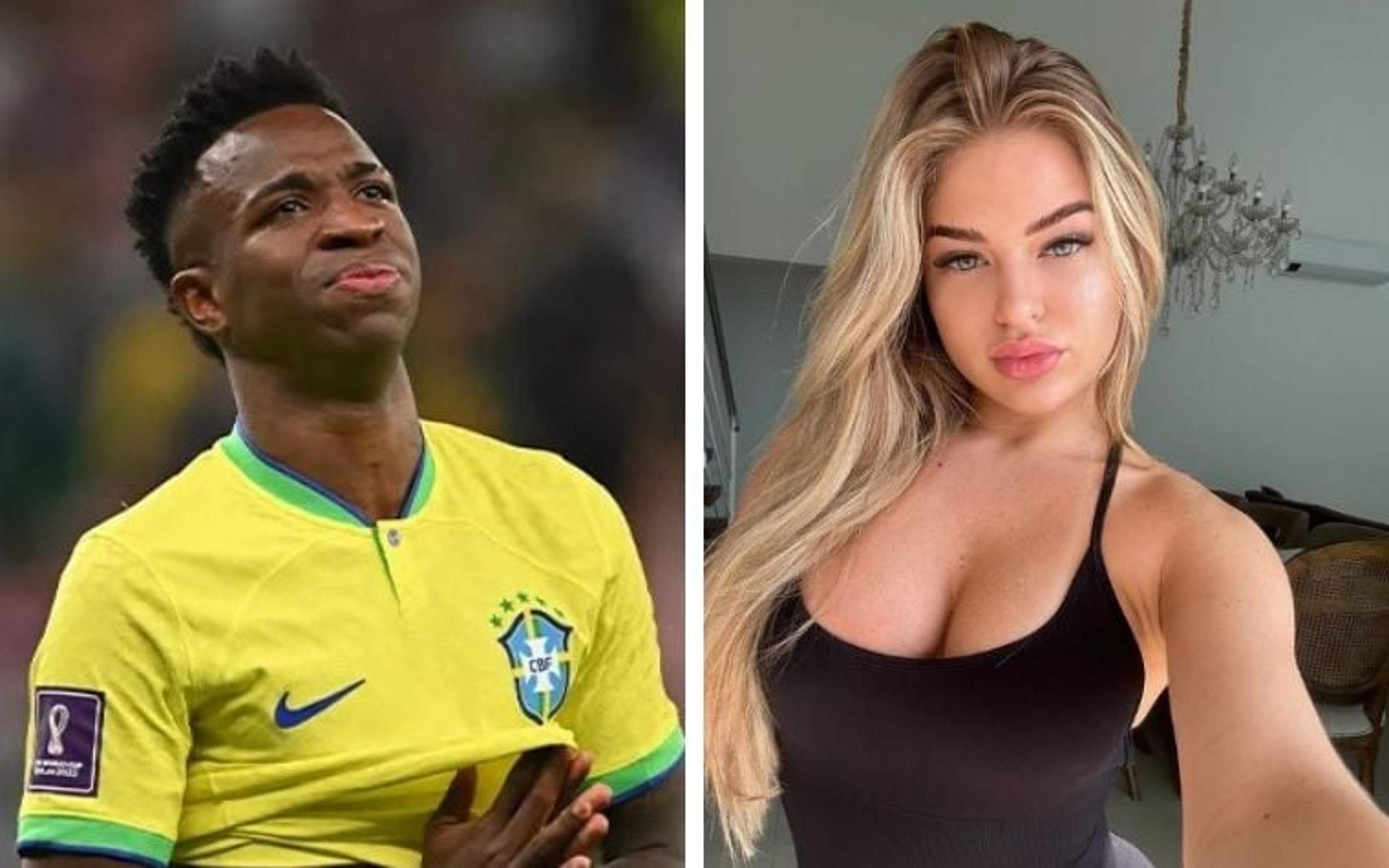 Modelo revela por que expôs affair com Vini Jr: ‘Me vincularam a outro jogador’