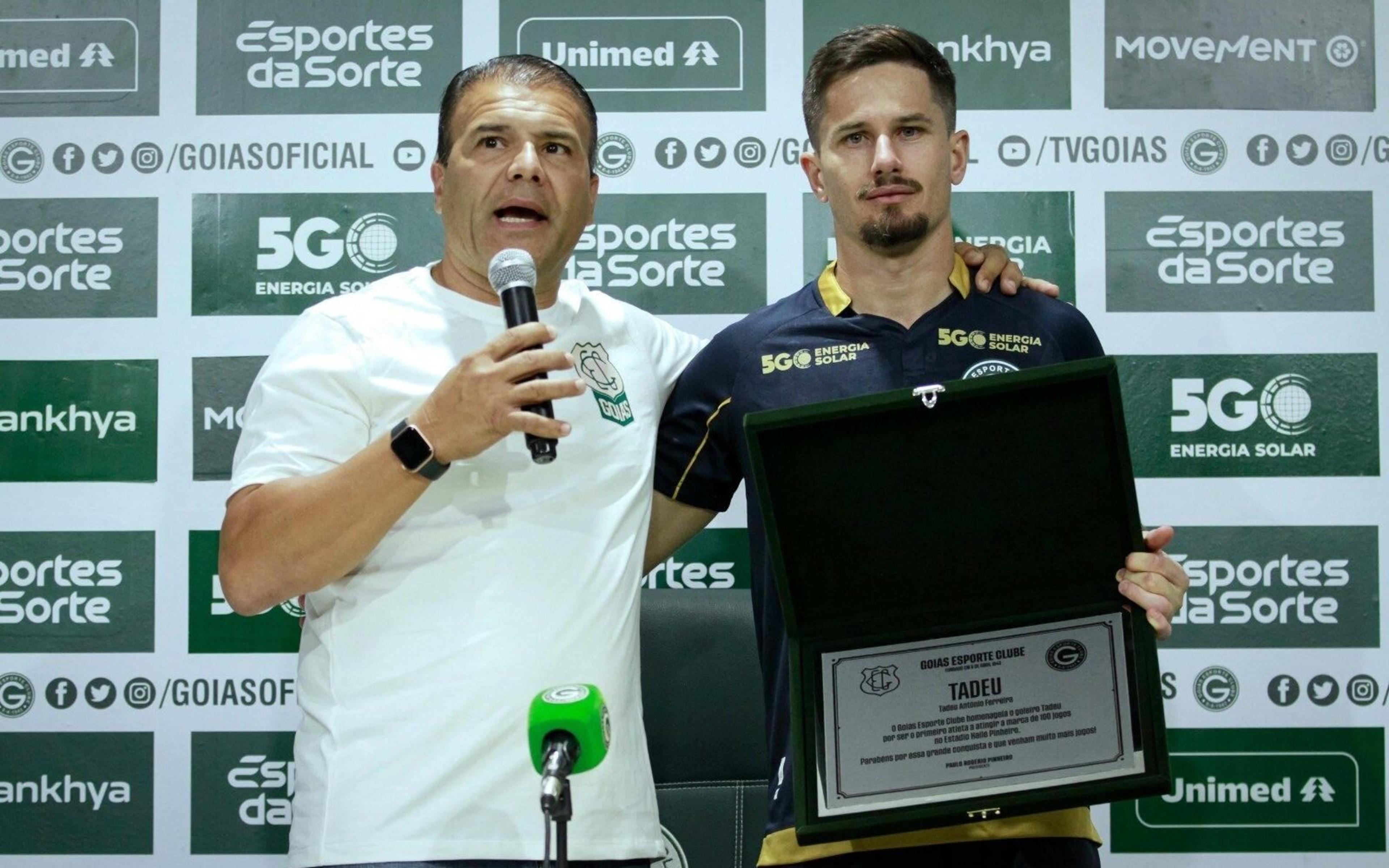 Goiás: Contra o São Paulo, Tadeu se tornou o 1º jogador da história a completar 100 jogos no Estádio da Serrinha