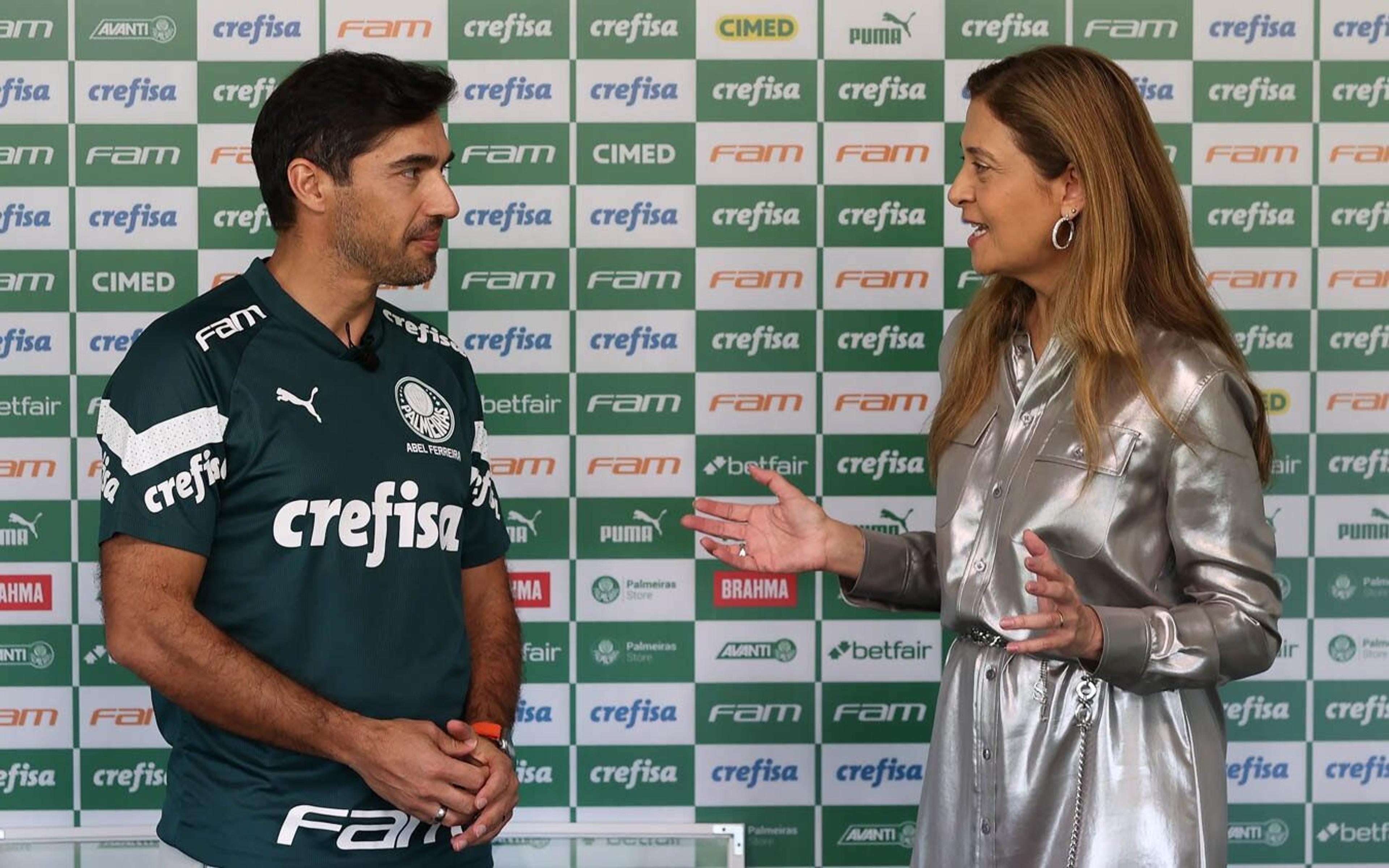 Leila garante Barros no Palmeiras, mas deixa em dúvida o futuro de Abel Ferreira: ‘Está chateado’