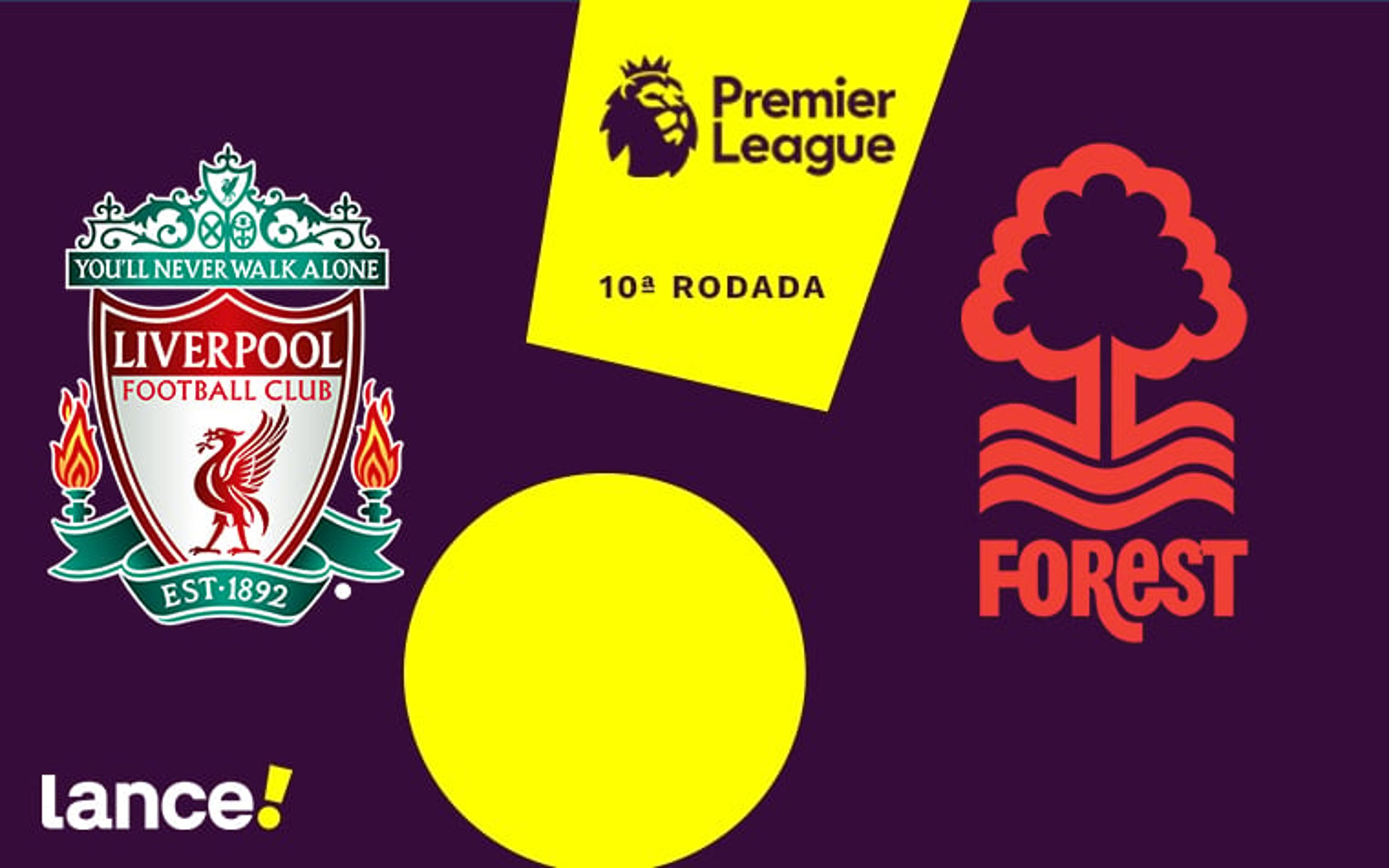 Liverpool x Nottingham Forest: onde assistir, horário e prováveis escalações do jogo pela Premier League